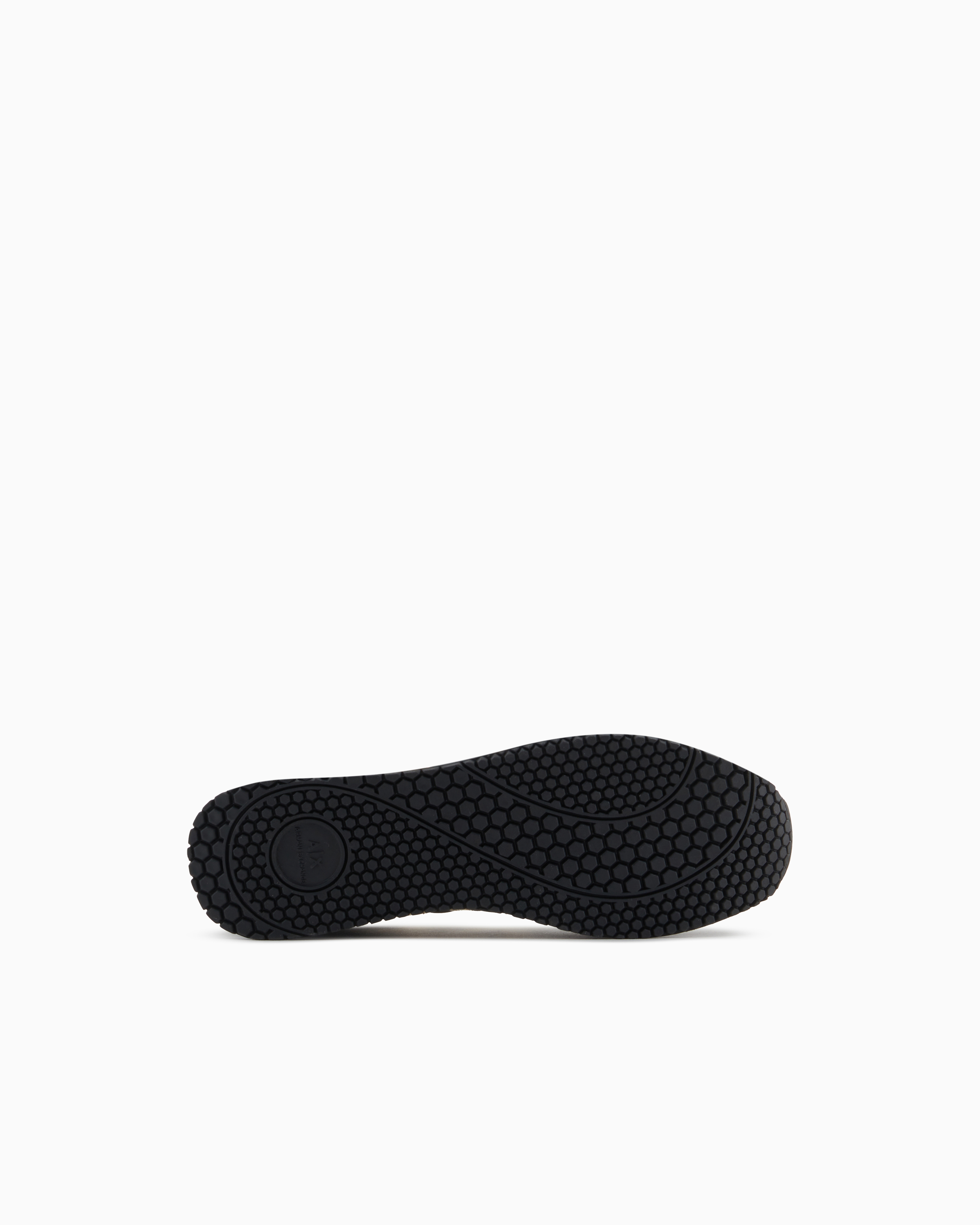 Armani Exchange - Microfiber sneakers with logo, Woman, Black, Size: