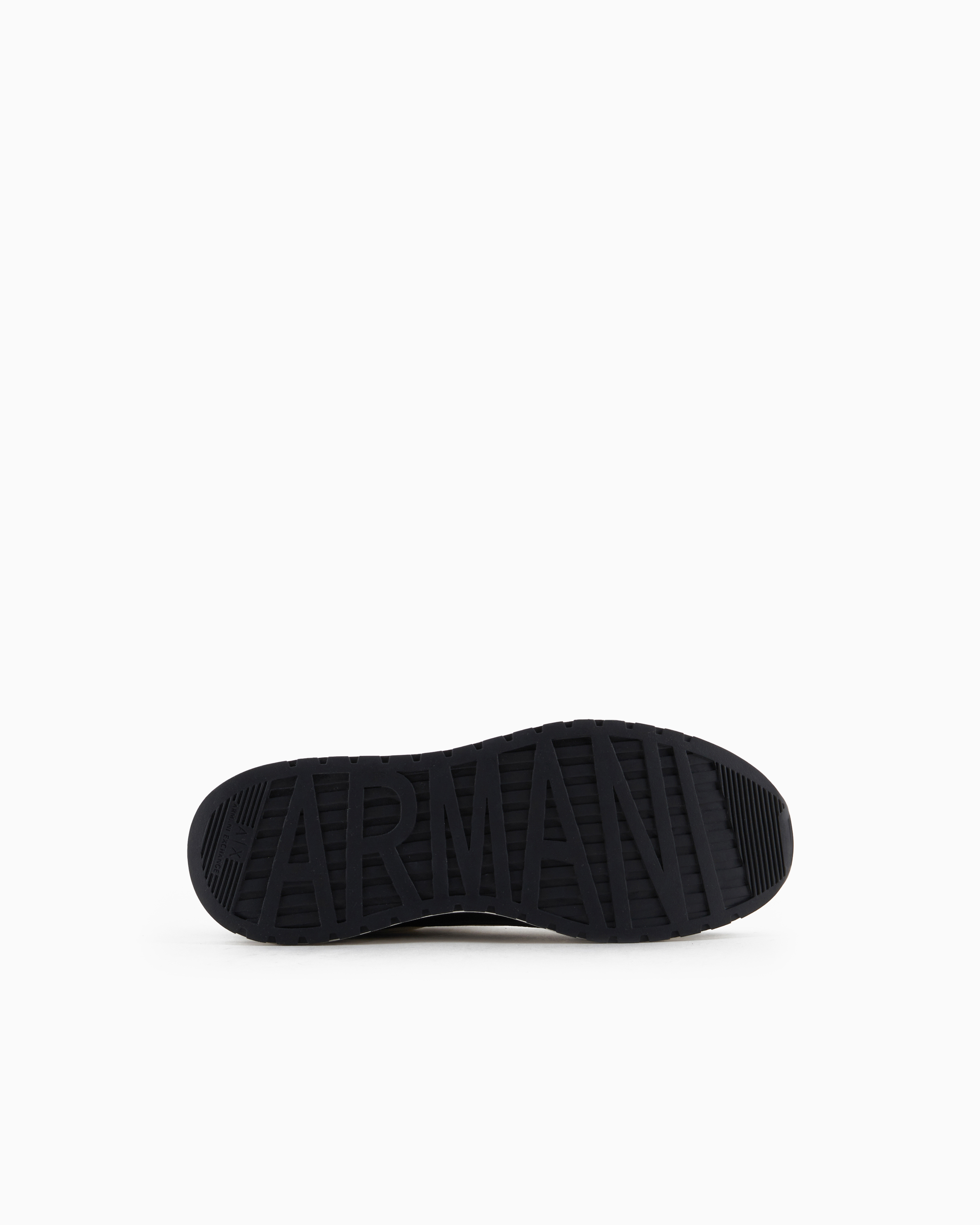Armani Exchange - Mesh sneakers with rubber logo, Man, Navy Blue, Size: