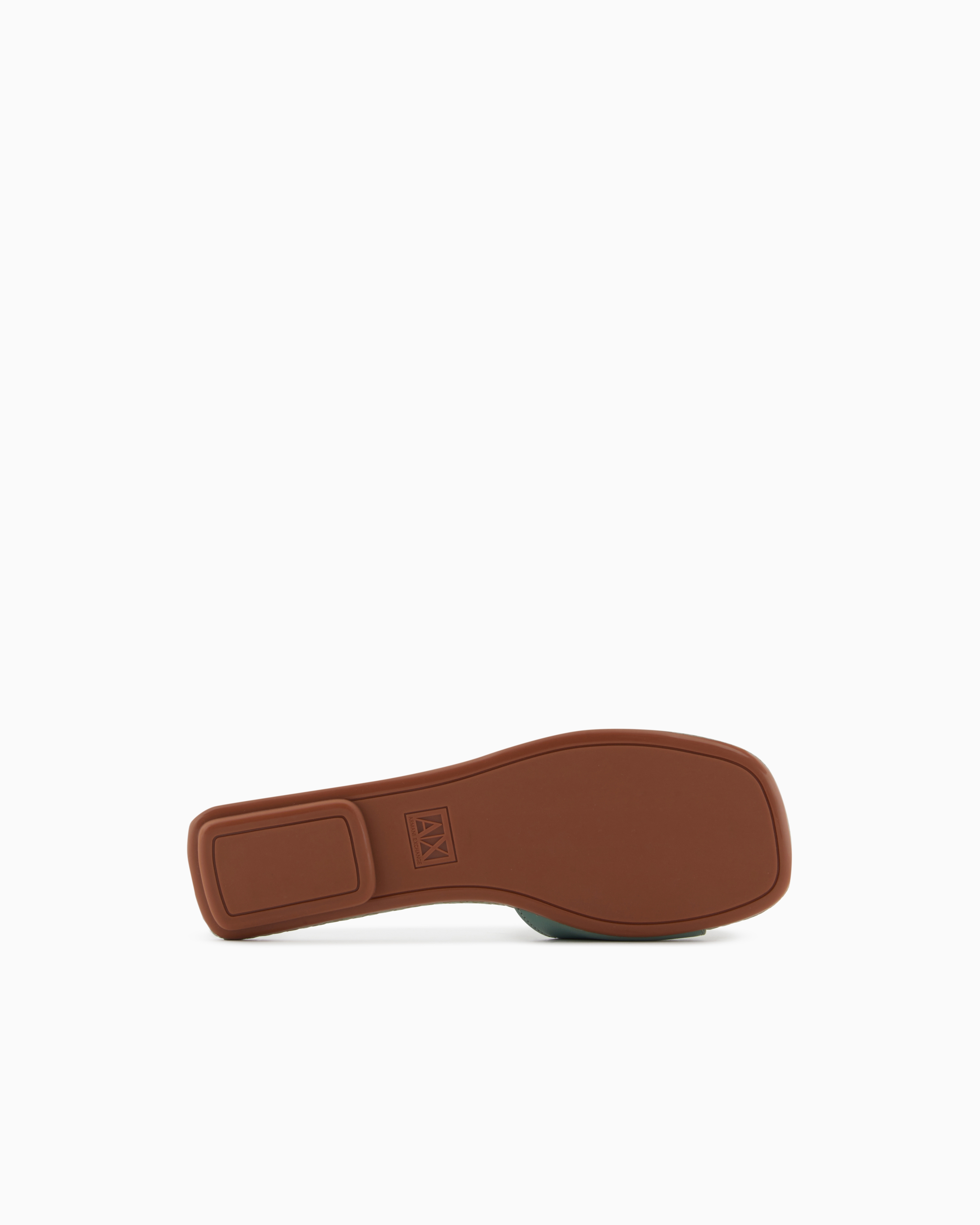 Armani Exchange - Slippers with band and logo, Woman, Green, Size: