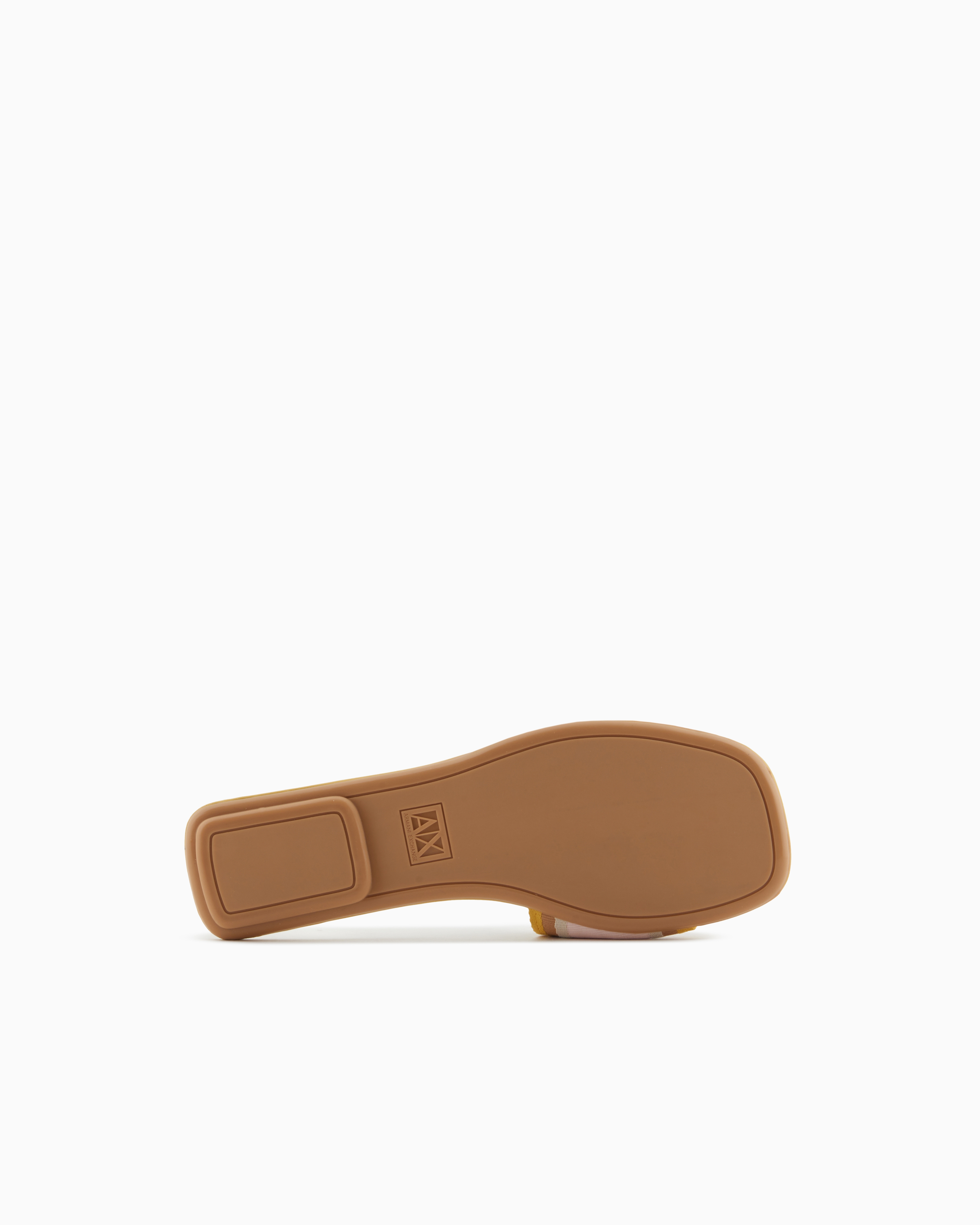 Armani Exchange - Slippers with contrasting band and logo, Woman, Yellow, Size: