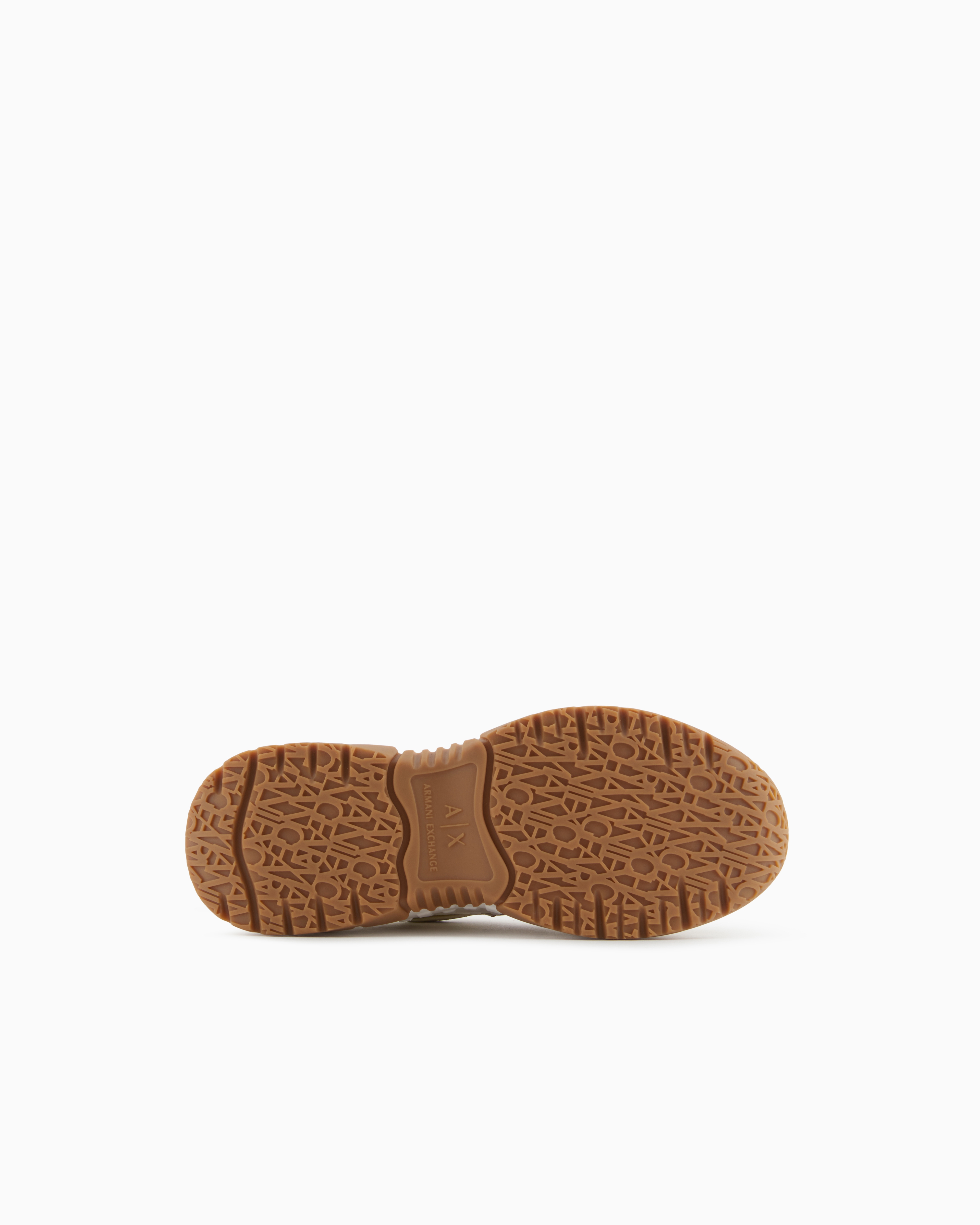 Armani Exchange - Chunky sneakers with contrasting inserts, Woman, Beige, Size: