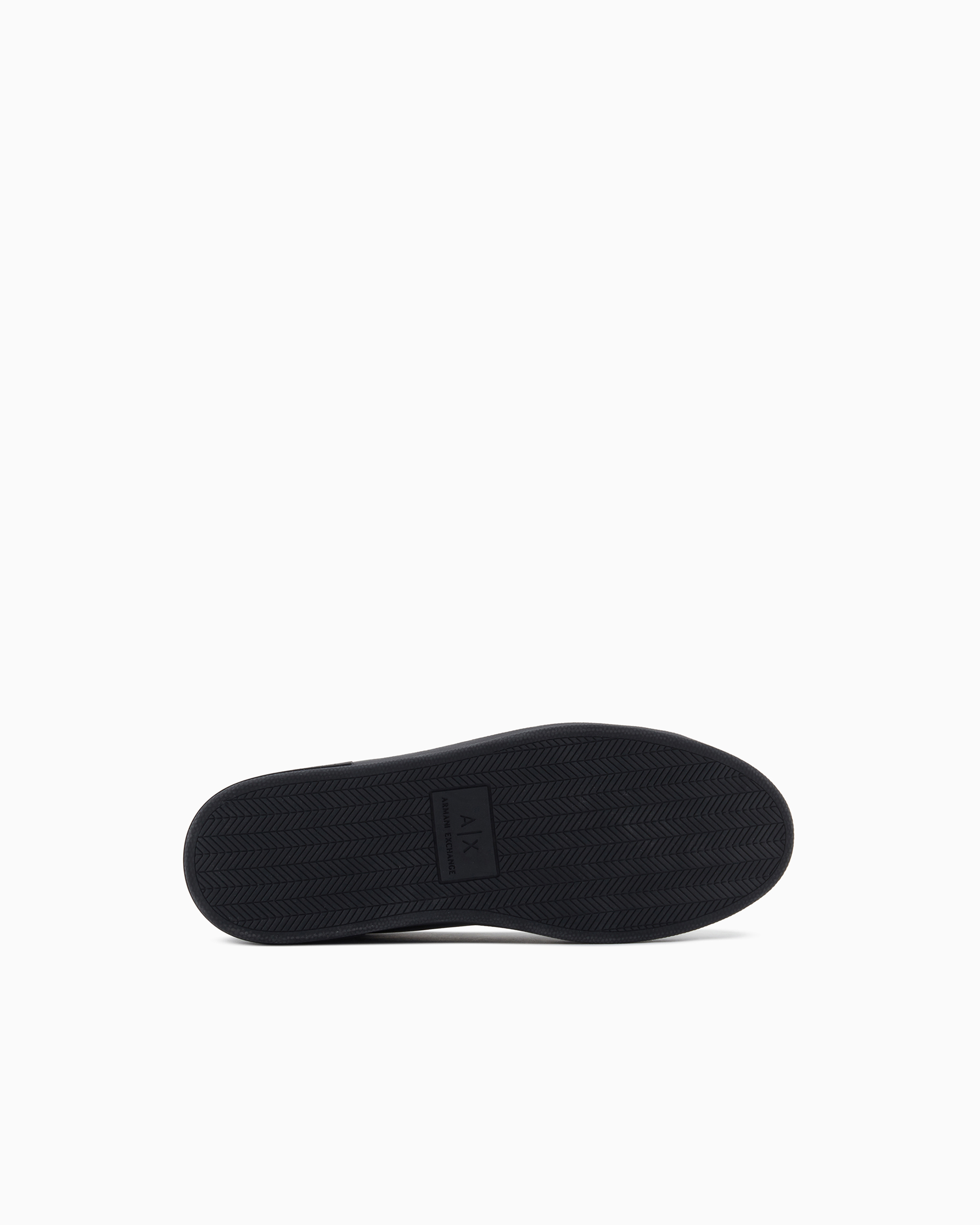 Leather sneakers with logo on the sole