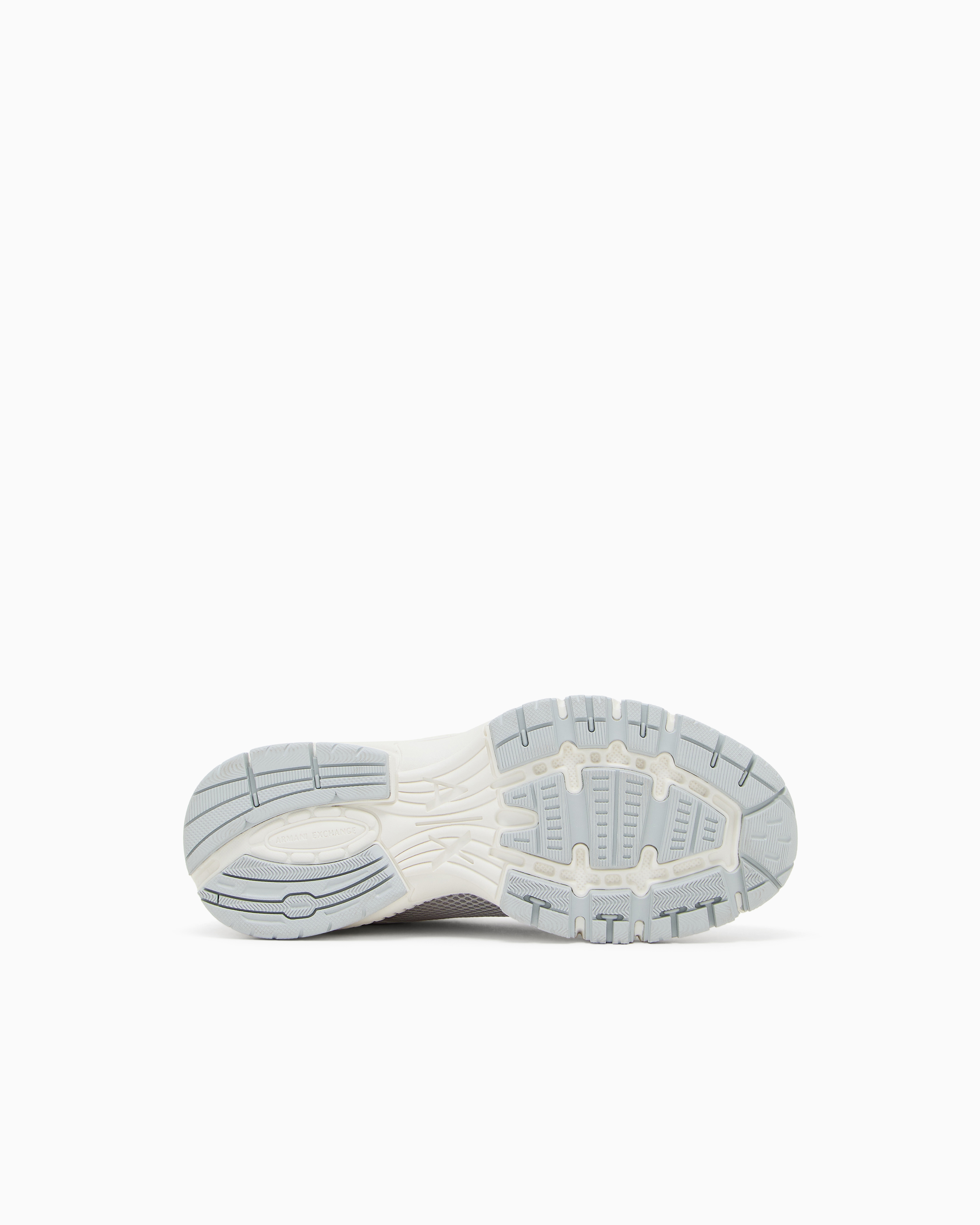 Armani Exchange - Chunky sneakers with contrasting inserts, Woman, Silver, Size:
