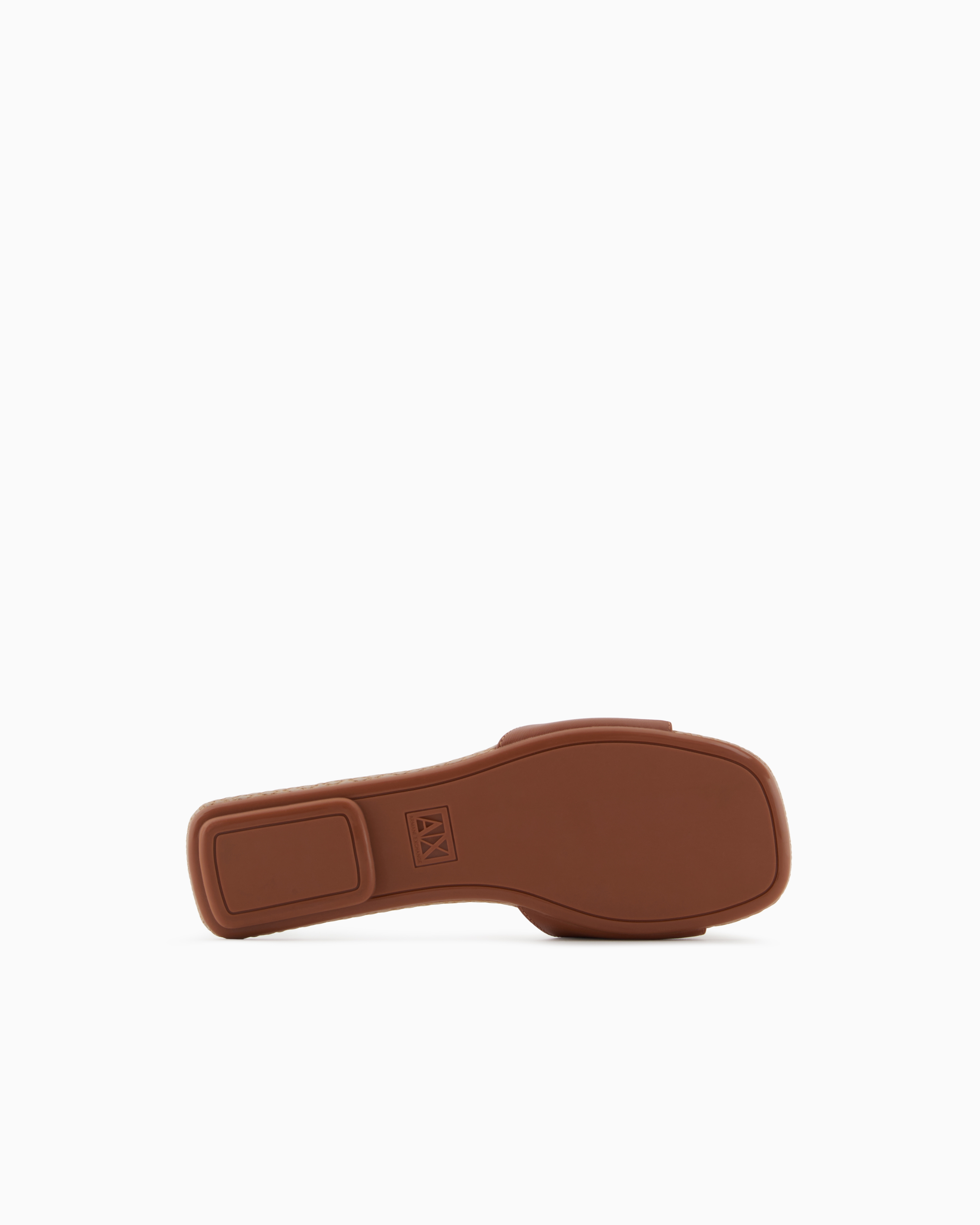 Armani Exchange - Slippers with band and logo, Woman, Camel, Size: