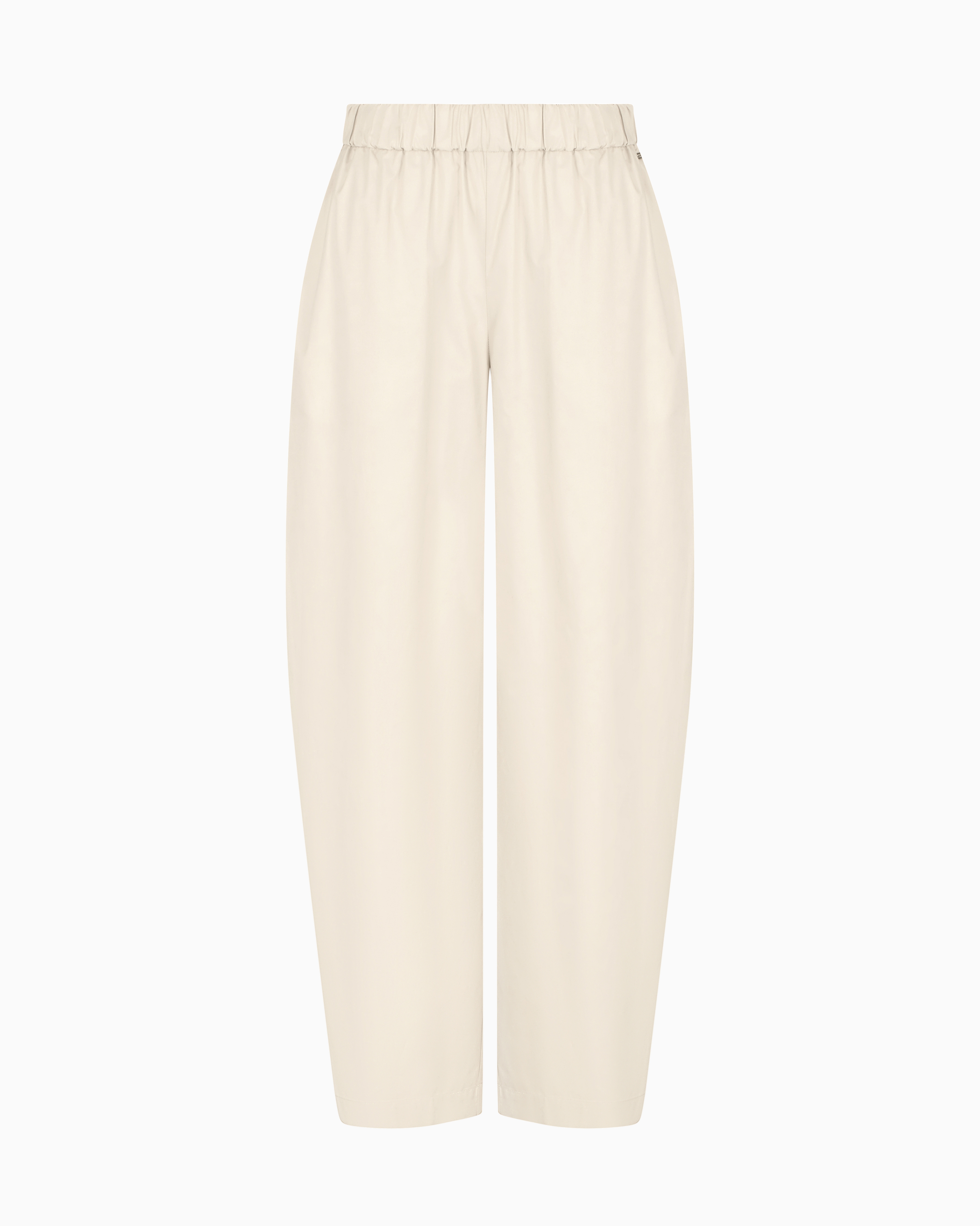 Armani Exchange - Oval leg cotton trousers, Woman, Beige, Size: