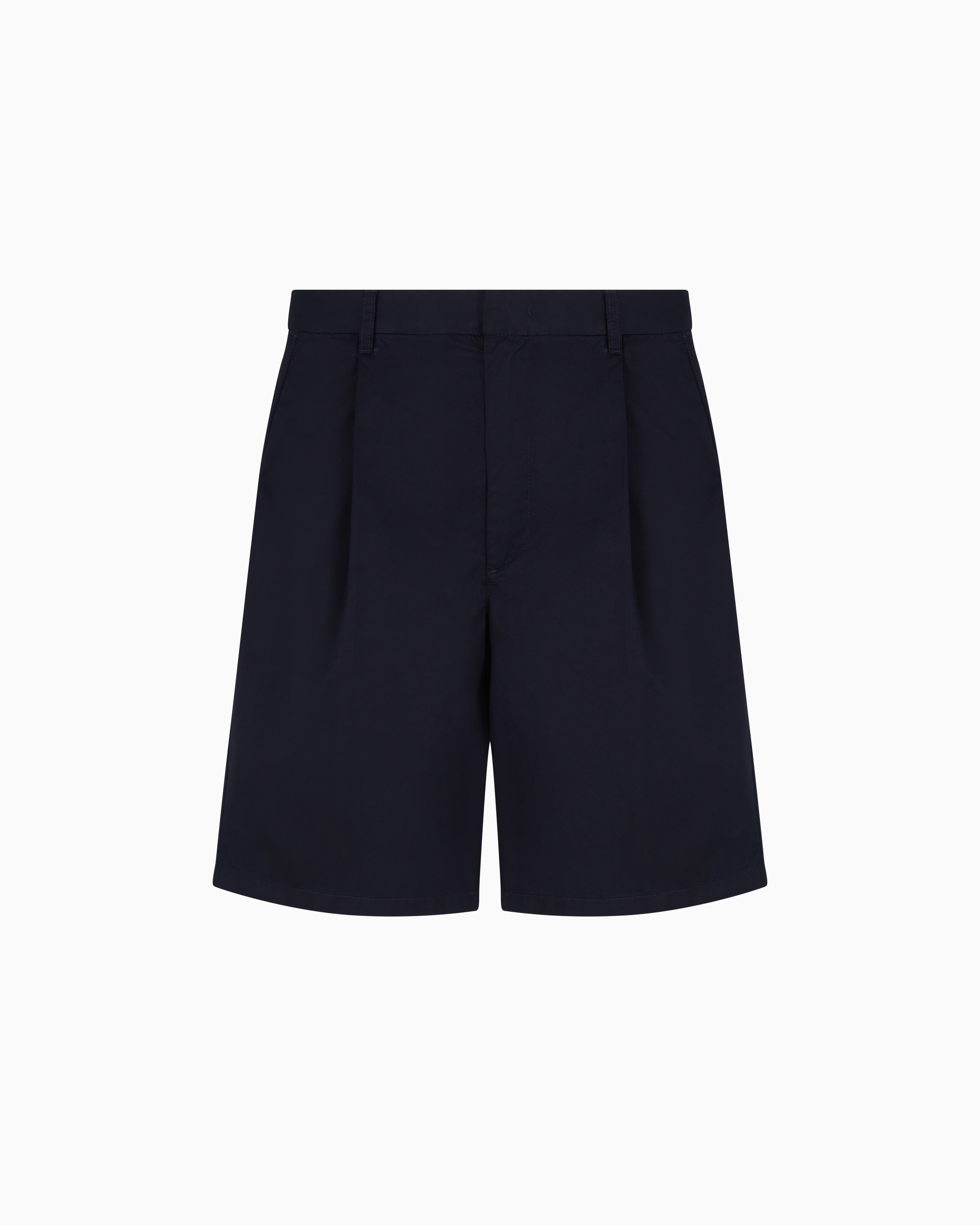 Bermuda shorts with pleats in cotton twill | Armani Exchange