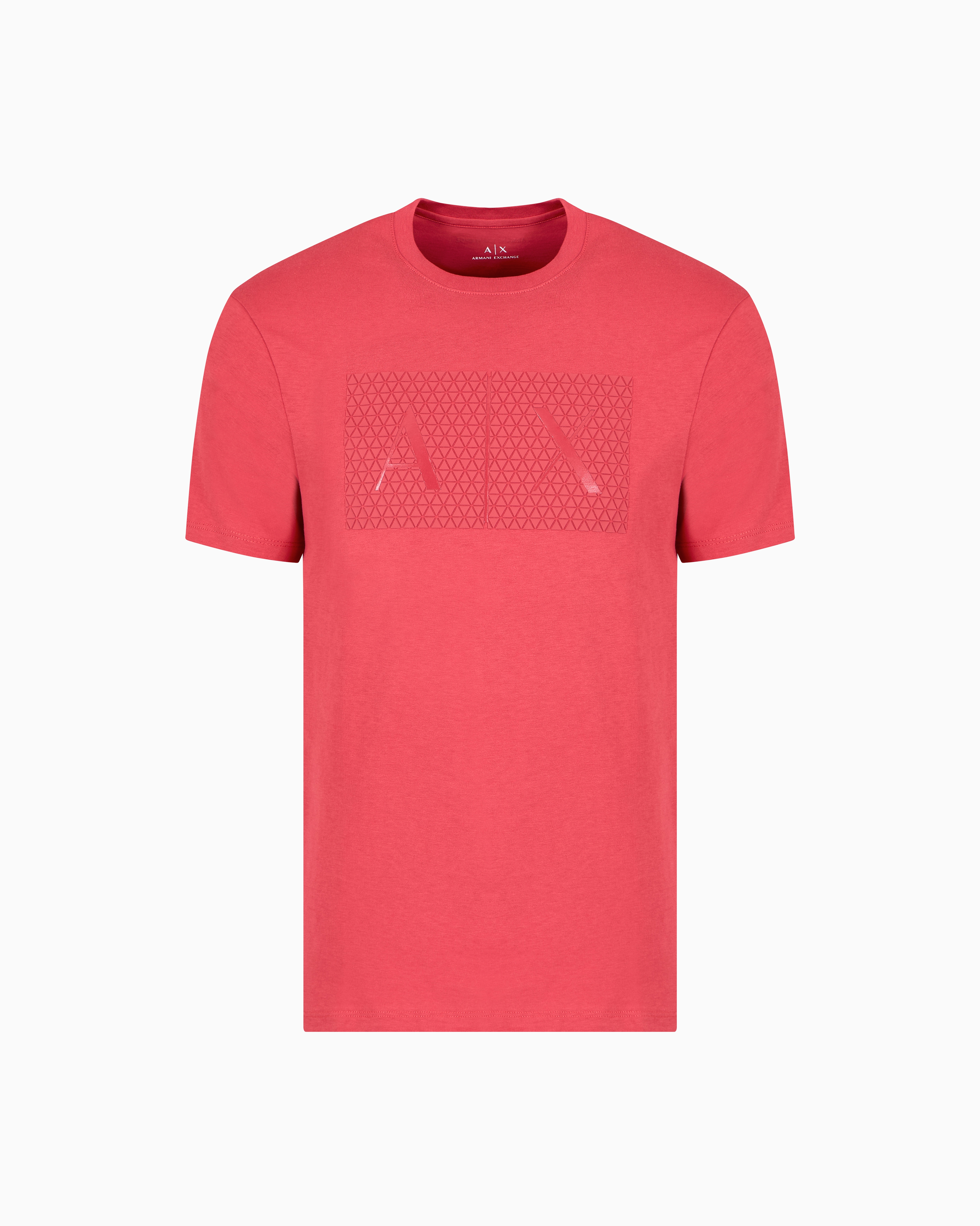Armani Exchange -  Slim fit jersey T-shirt with logo, Man, Red, Size: L