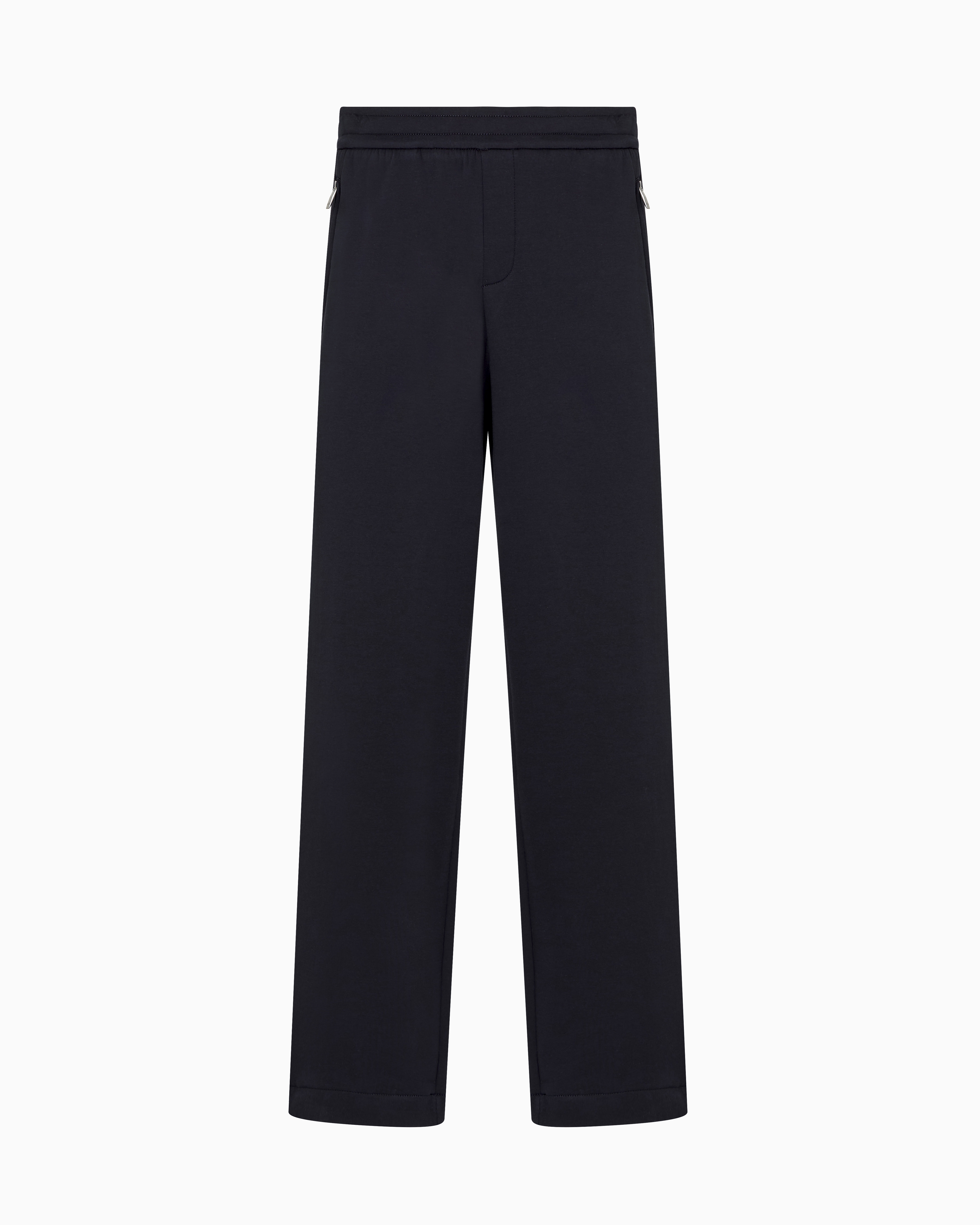 Armani Exchange - Bonded Stretch Fleece Joggers, Man, Navy Blue, Size: