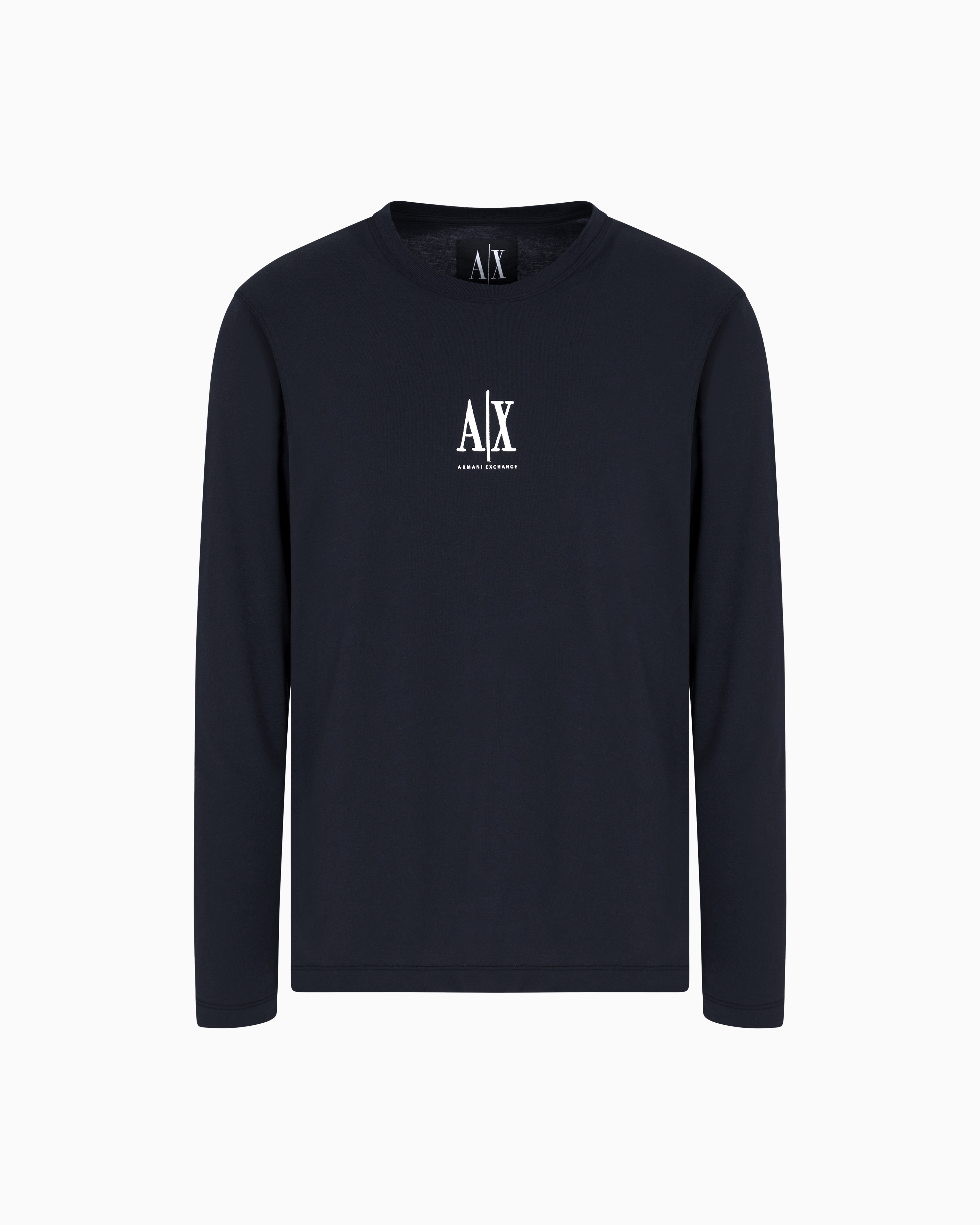 Long-sleeved T-shirt with embroidered logo | Armani Exchange