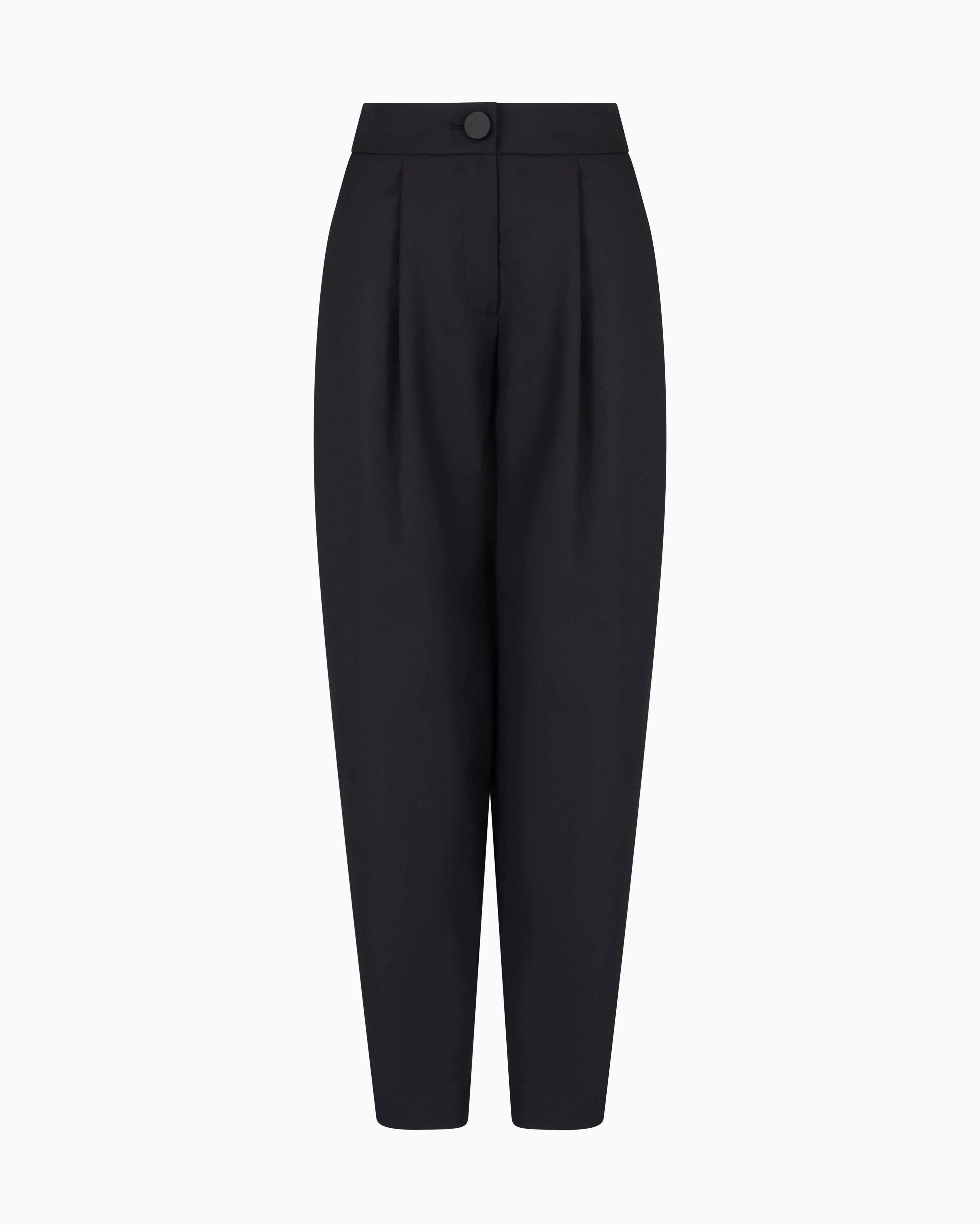 Armani Exchange - Twill pleated trousers, Woman, Black, Size: