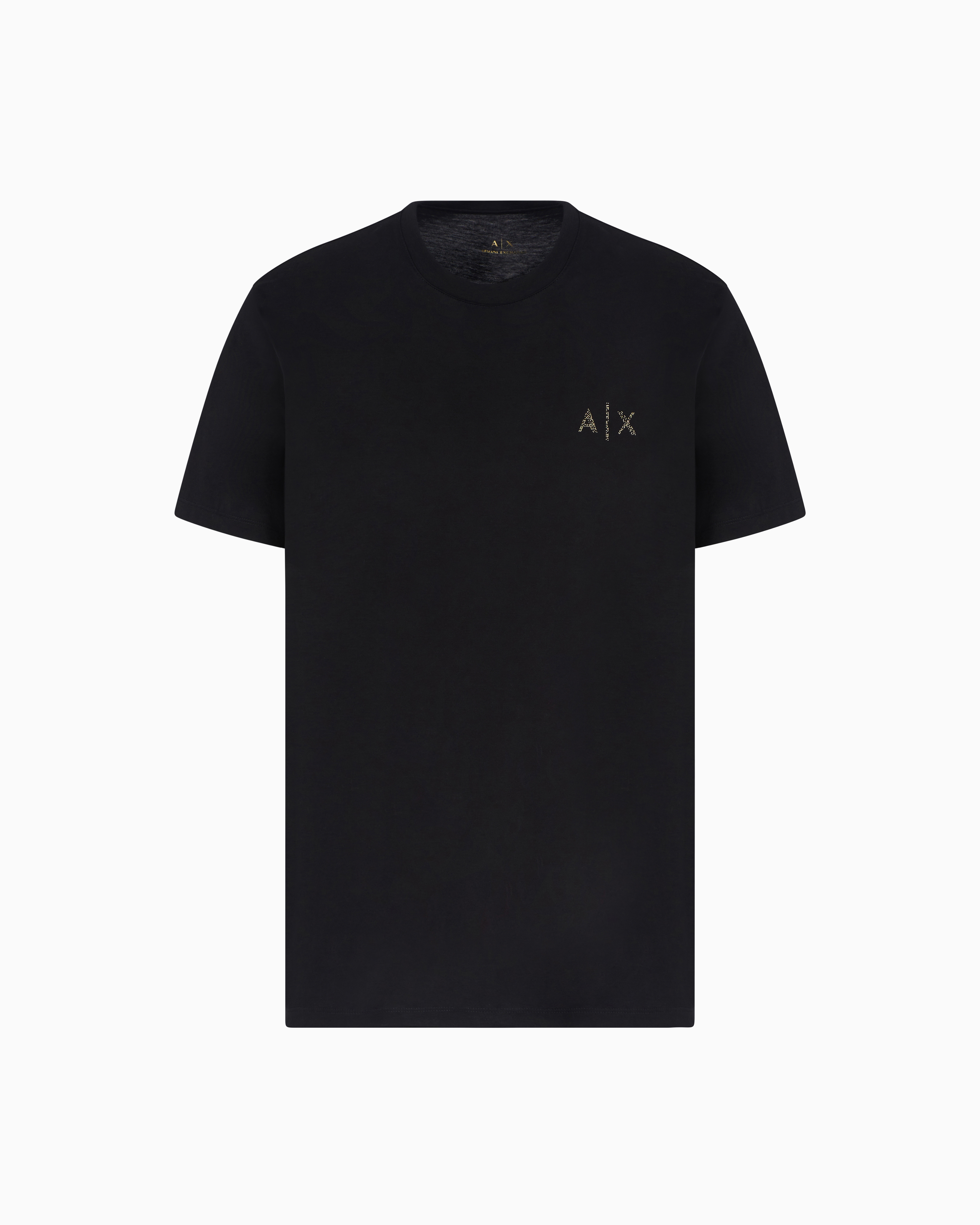 Armani Exchange - Regular fit T-shirt with blurred logo effect, Man, Black, Size: