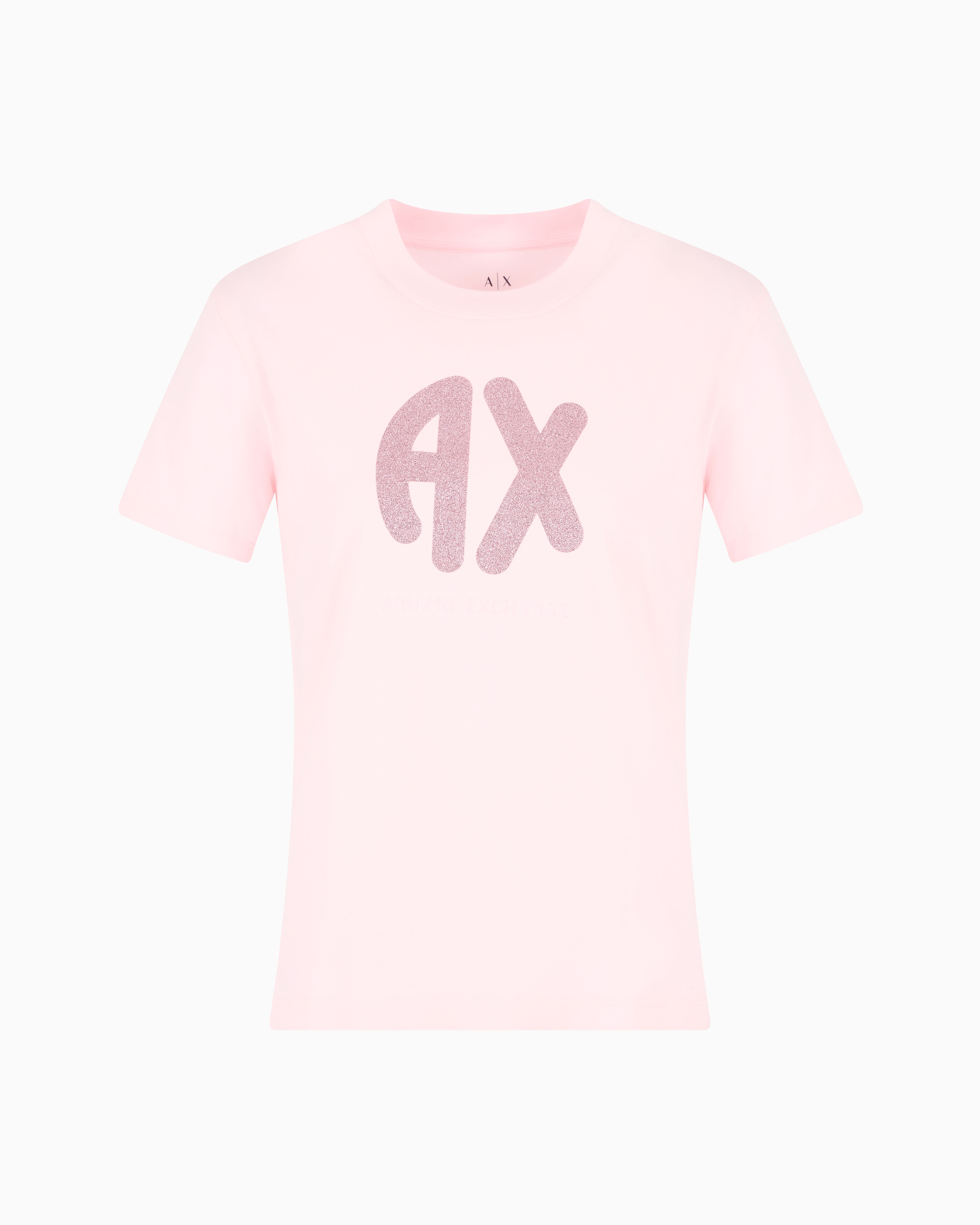 Armani Exchange - Regular Fit T-Shirts, Woman, Pink, Size: