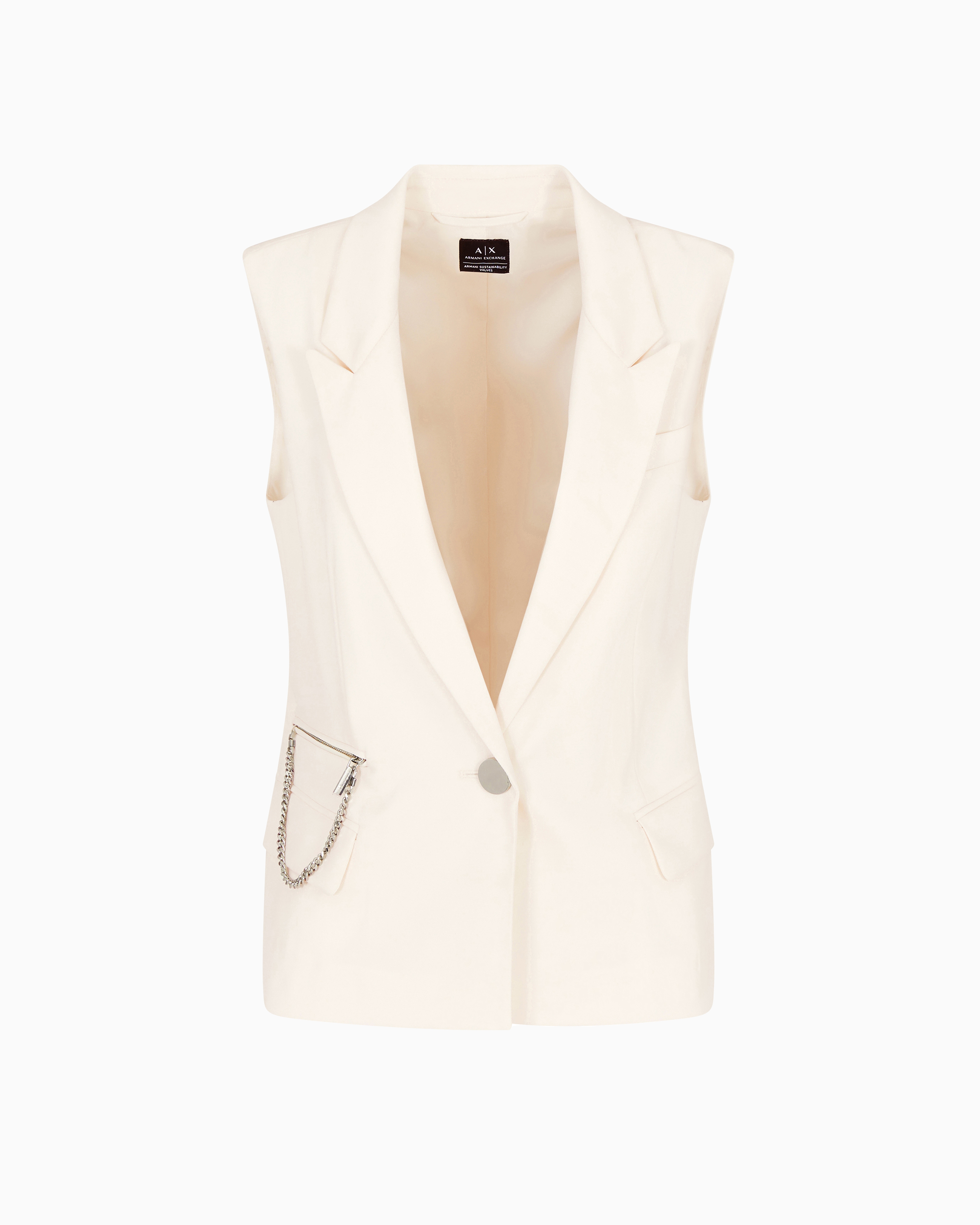 アウターその他 ARMANI EXCHANGE Woman Waistcoat Pink XW000456AF12814 U4105 Emporio Armani, Pink Blazer Y2K – House of Strut