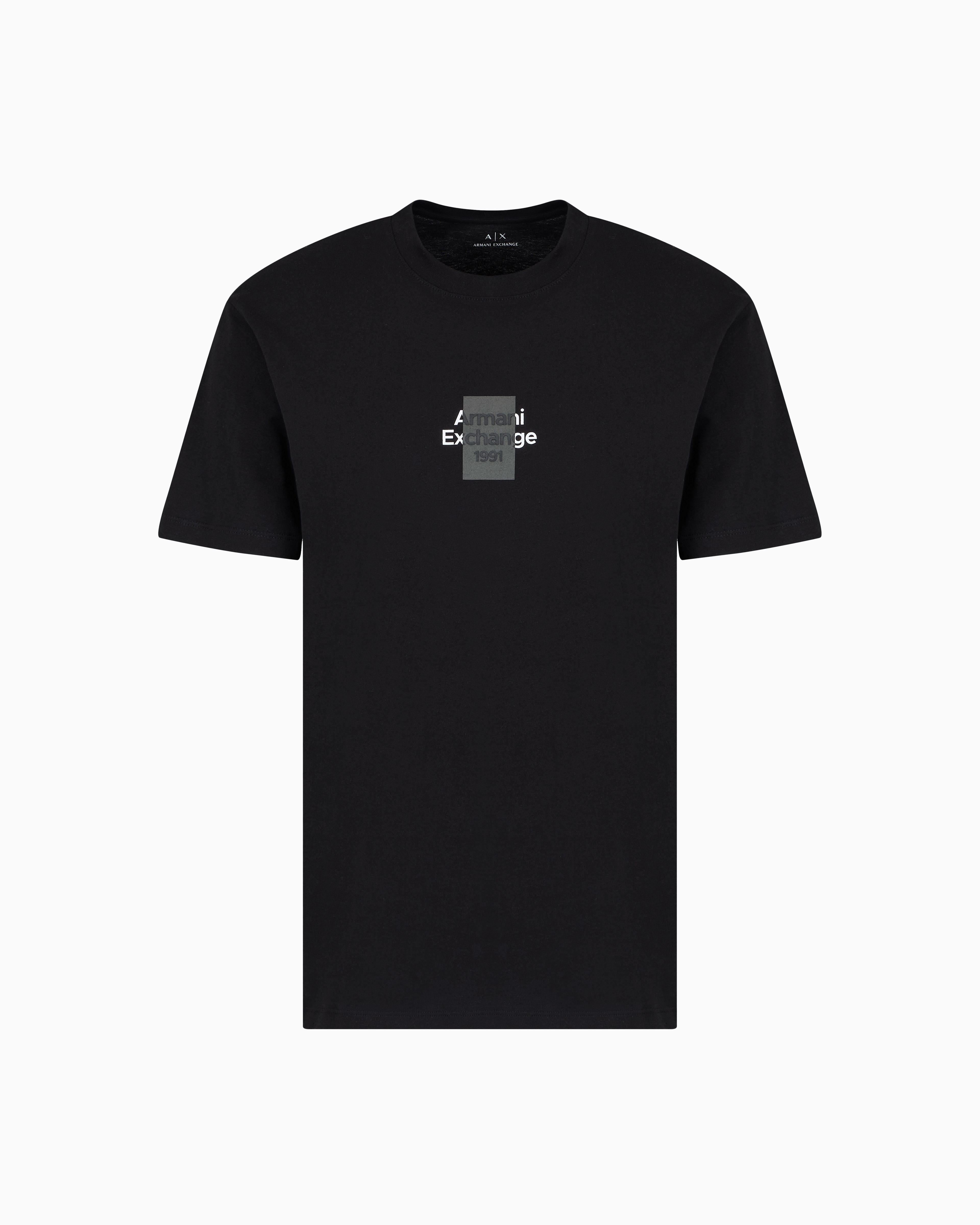 Regular fit cotton T-shirt with logo | Armani Exchange