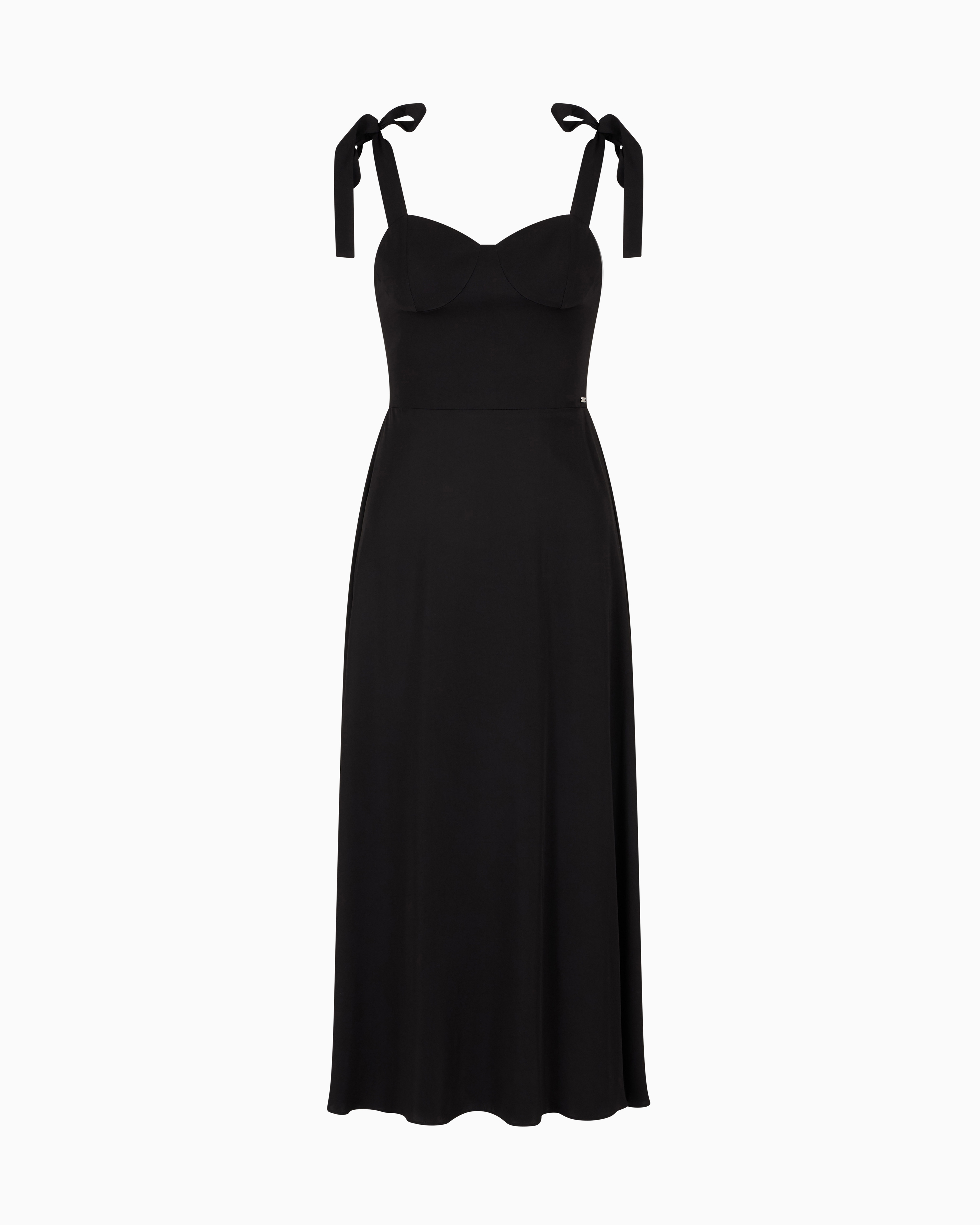 Armani Exchange - Longuette dress viscose, Woman, Black, Size: