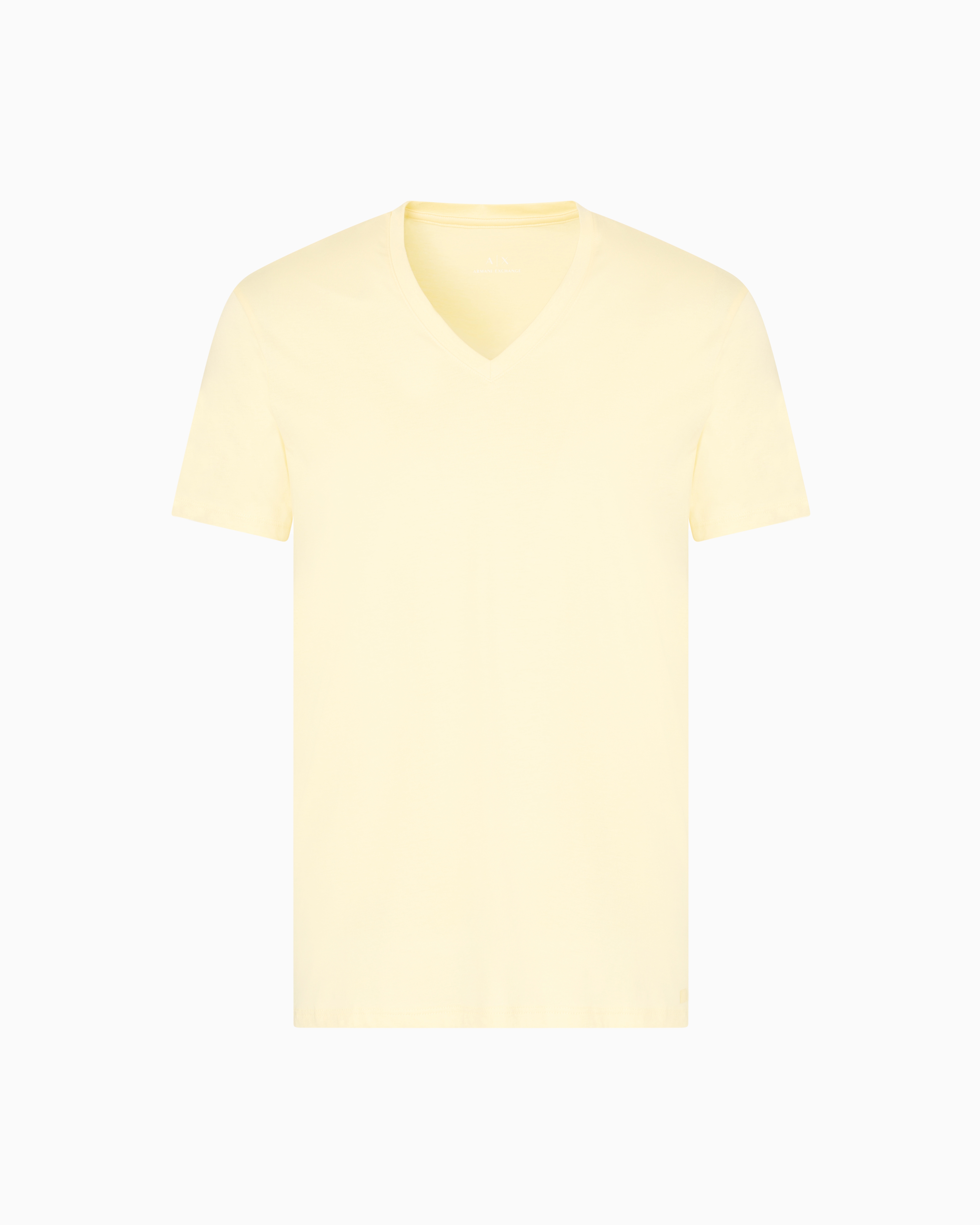 Armani Exchange - Slim fit T-shirt in Pima cotton jersey, Man, Yellow, Size: M