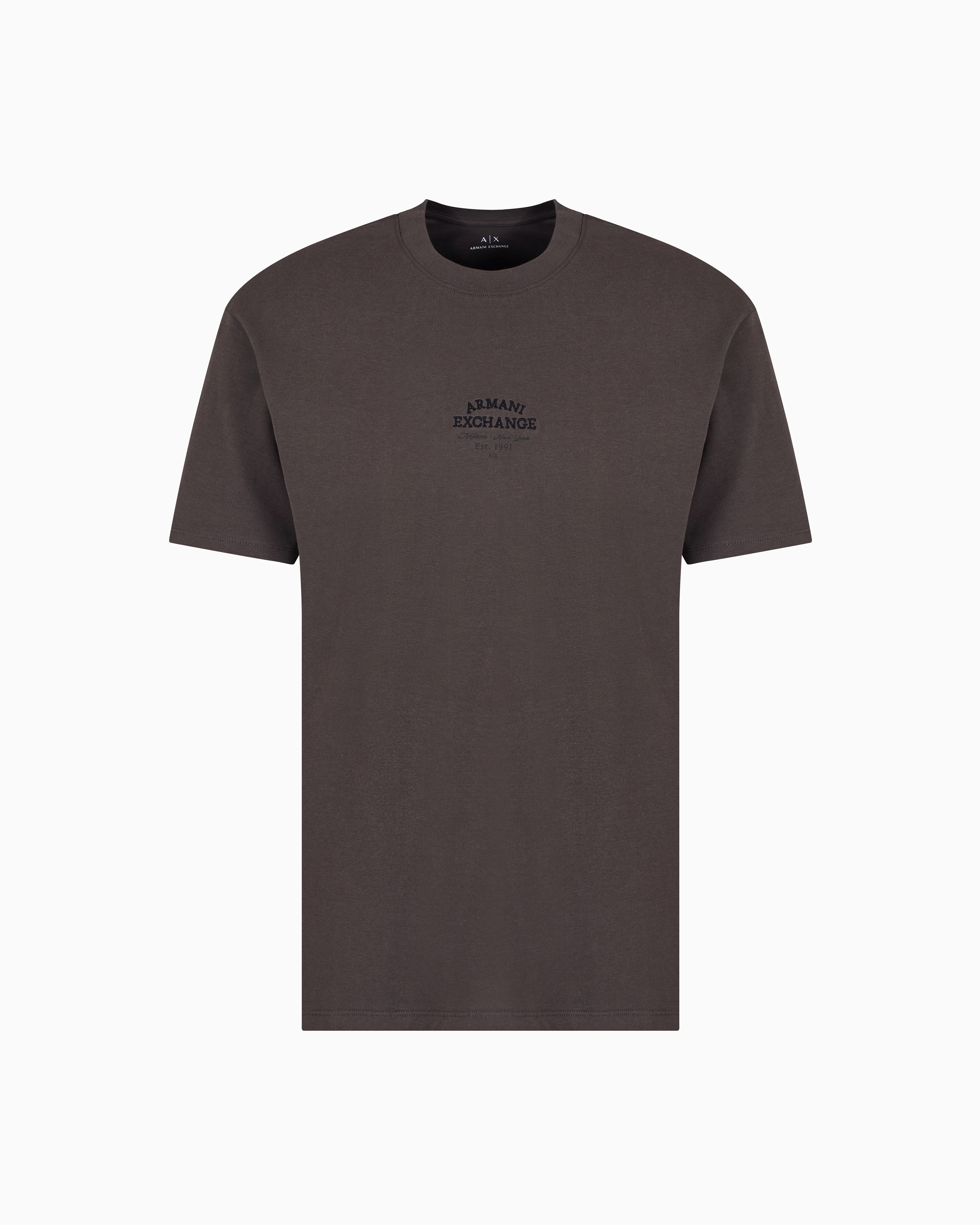 Armani Exchange - Regular fit cotton T-shirt with logo, Man, Green, Size: