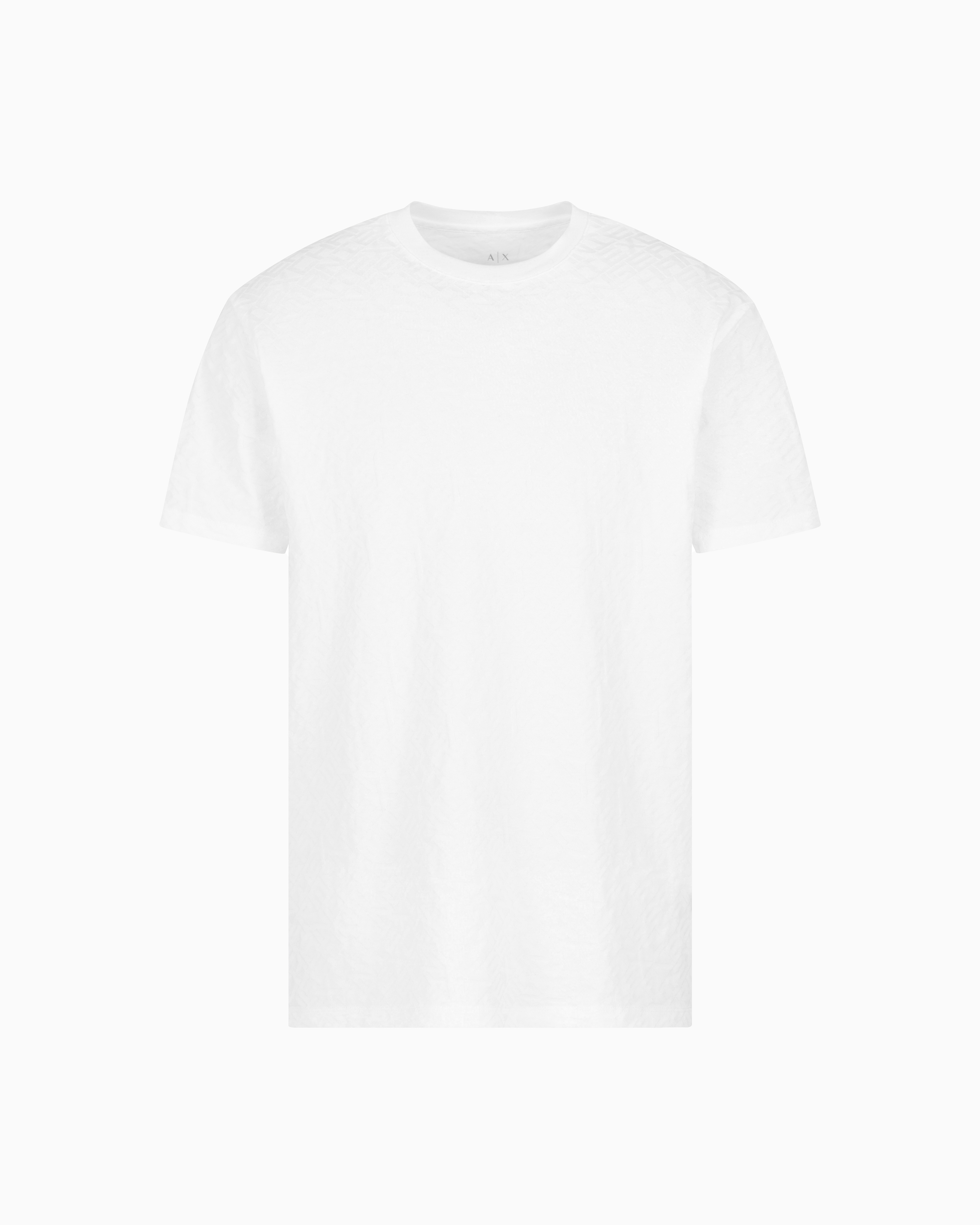 Armani Exchange White Mercerized Cotton Basic T-Shirt Medium
