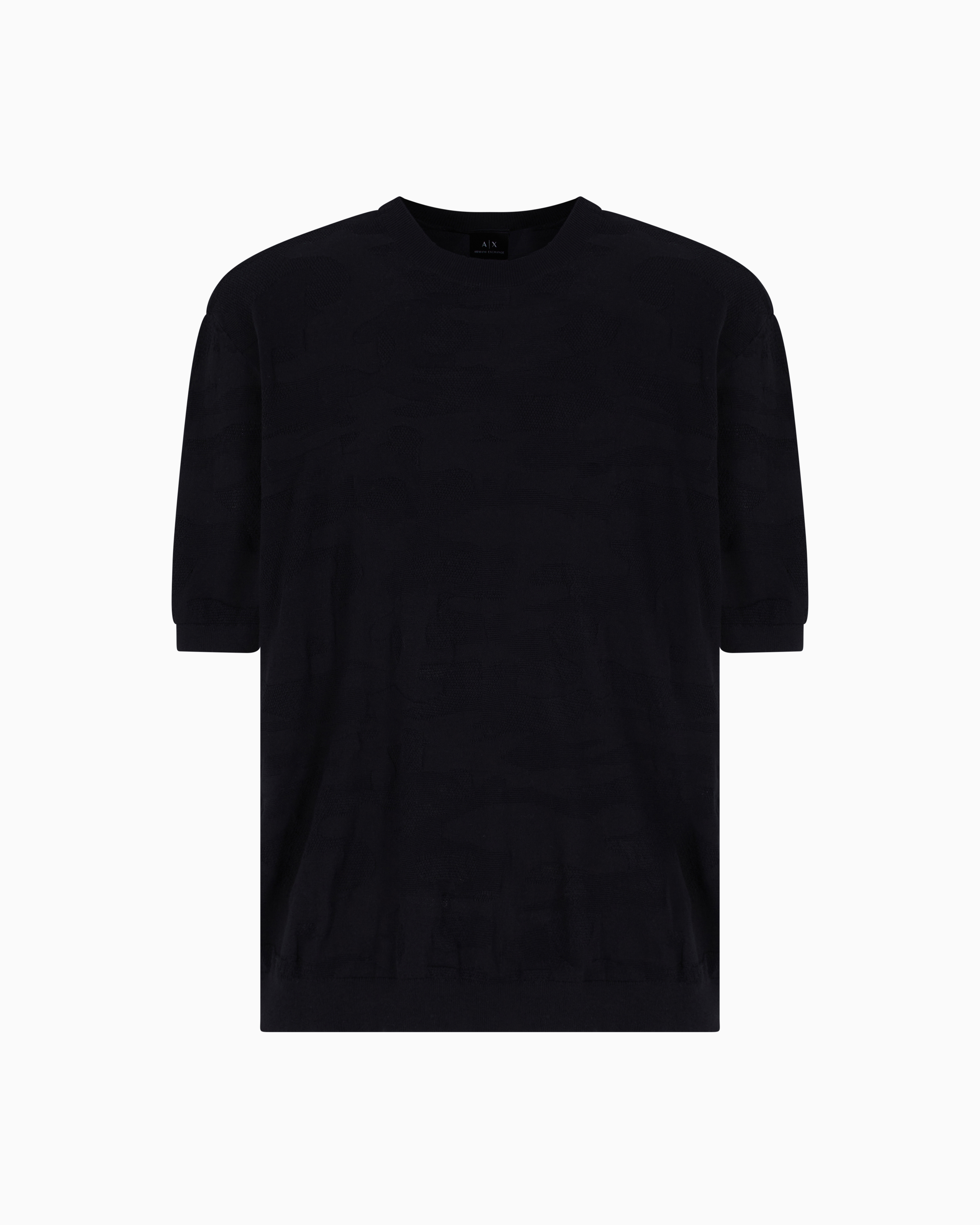 Armani Exchange - Camouflage cotton sweater, Man, Black, Size: