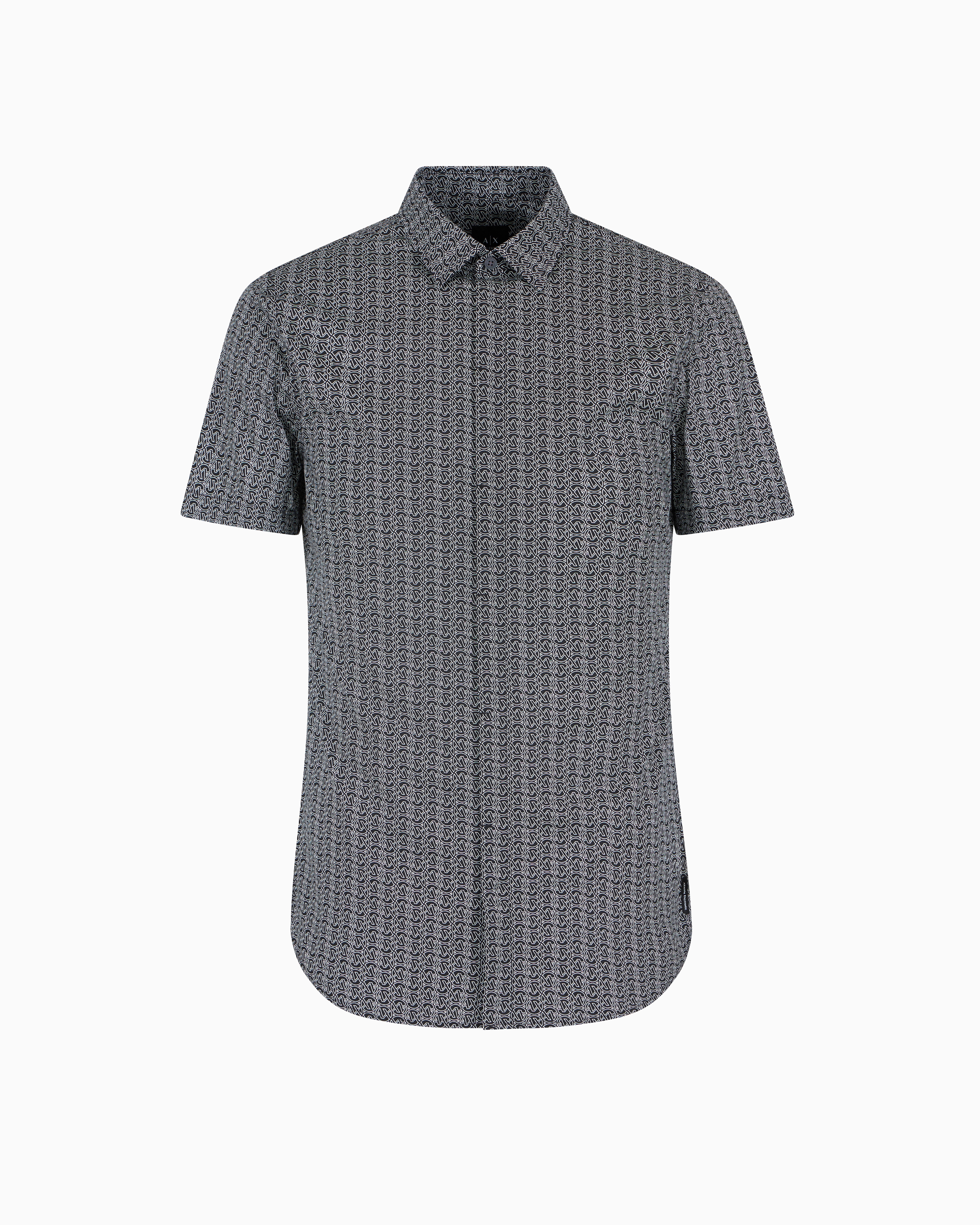 Armani Exchange Black Slim Fit Short Sleeve Shirt Extra Small