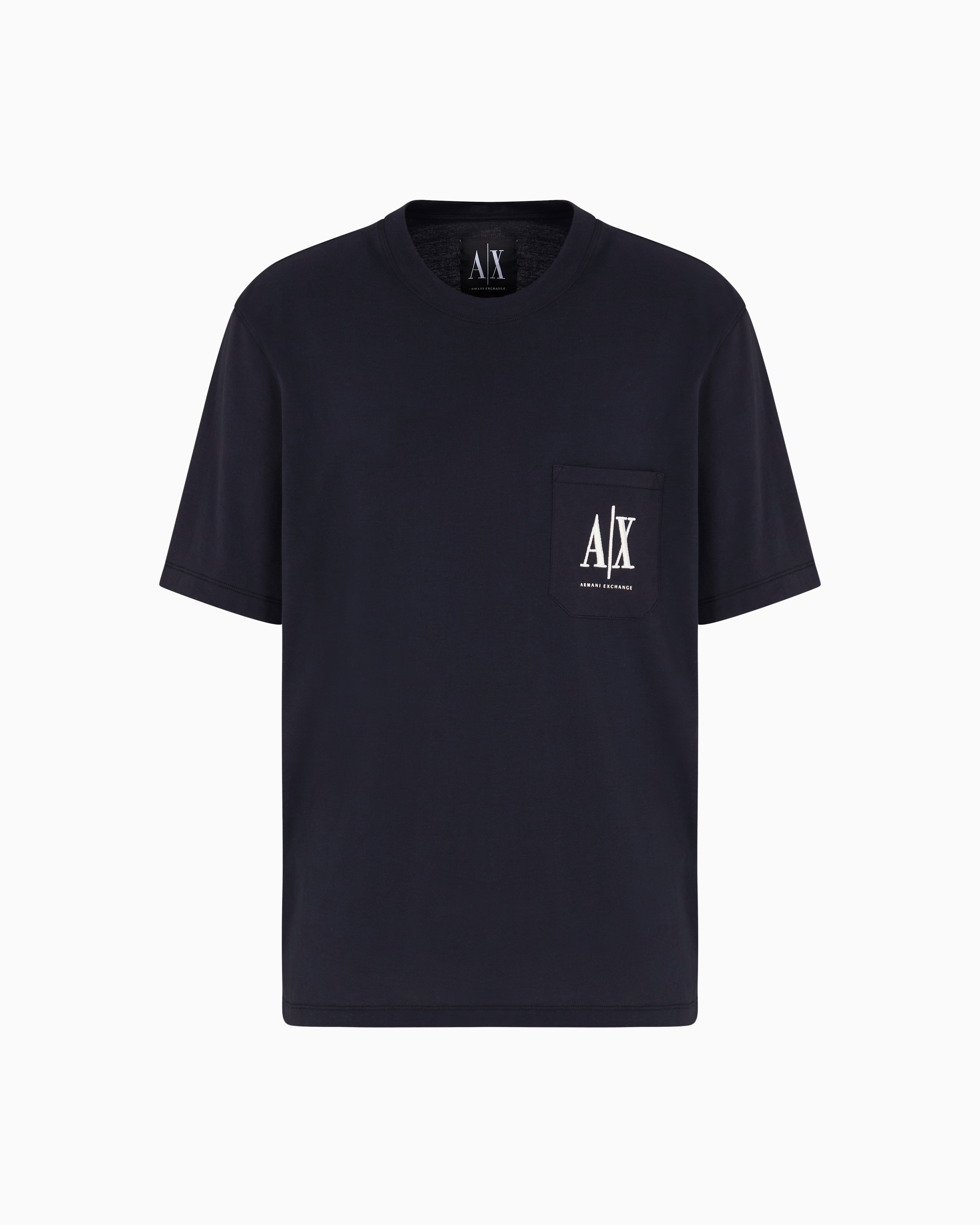 Armani Exchange Navy_blue Regular Fit T-Shirt With Pocket And Logo Xxl