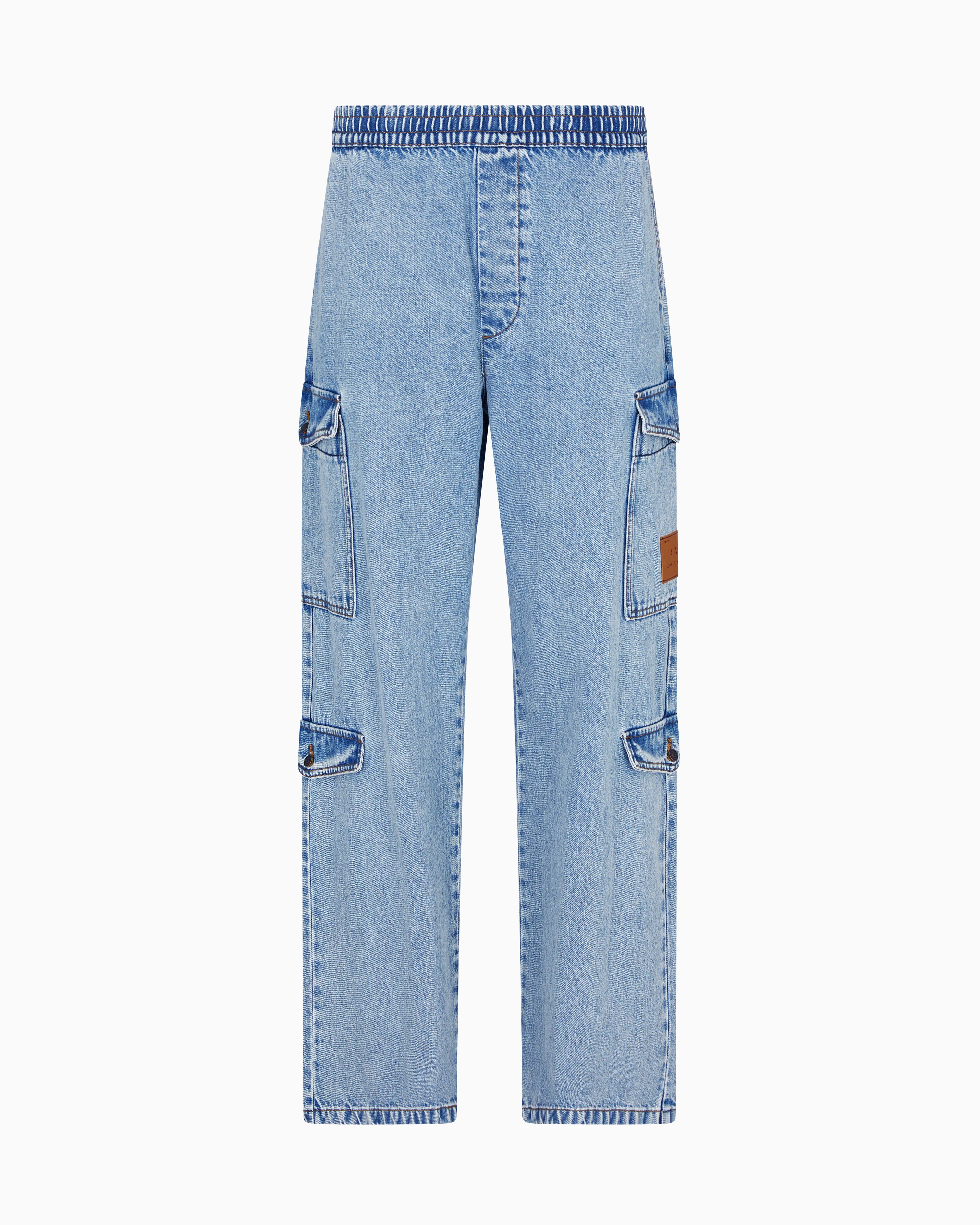 【関税&送料込】Versace Light Blue Denim Cargo Jeans Versace wide-leg Cargo Jeans | Blue | FARFETCH