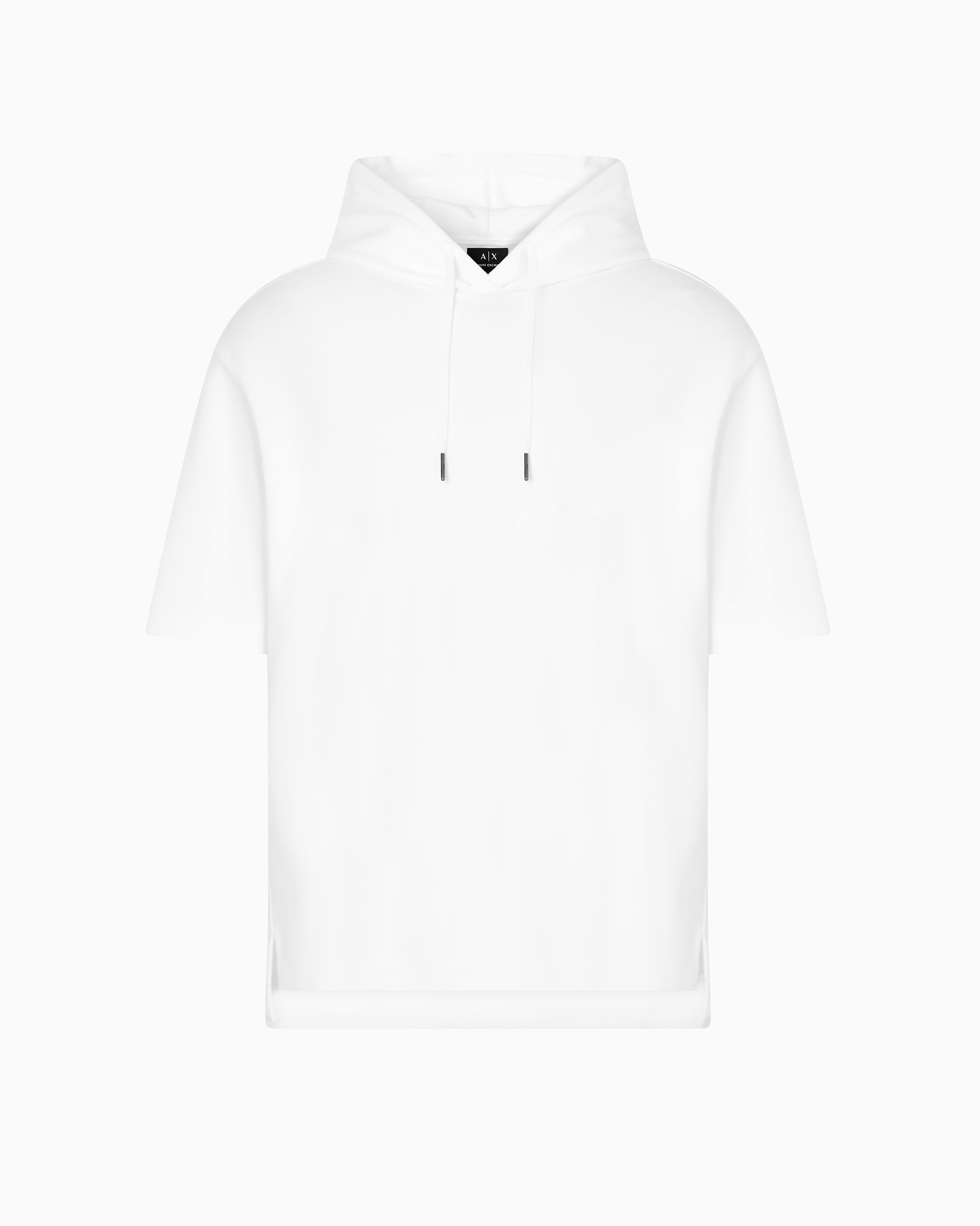 Armani Exchange - Short-sleeved sweatshirt with logo, Man, White, Size: