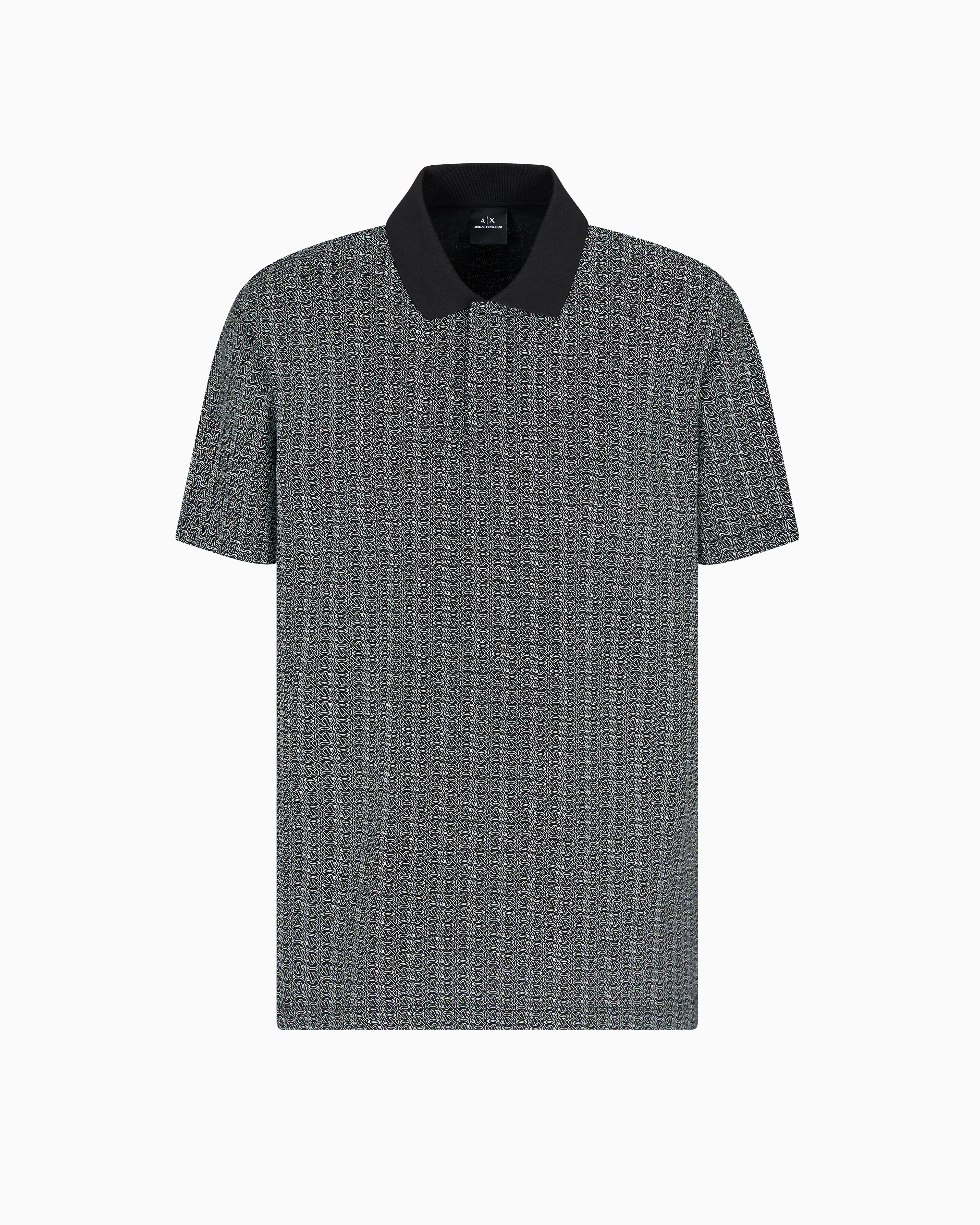 Armani Exchange - Regular fit polo shirt stretch jersey, Man, Black, Size: