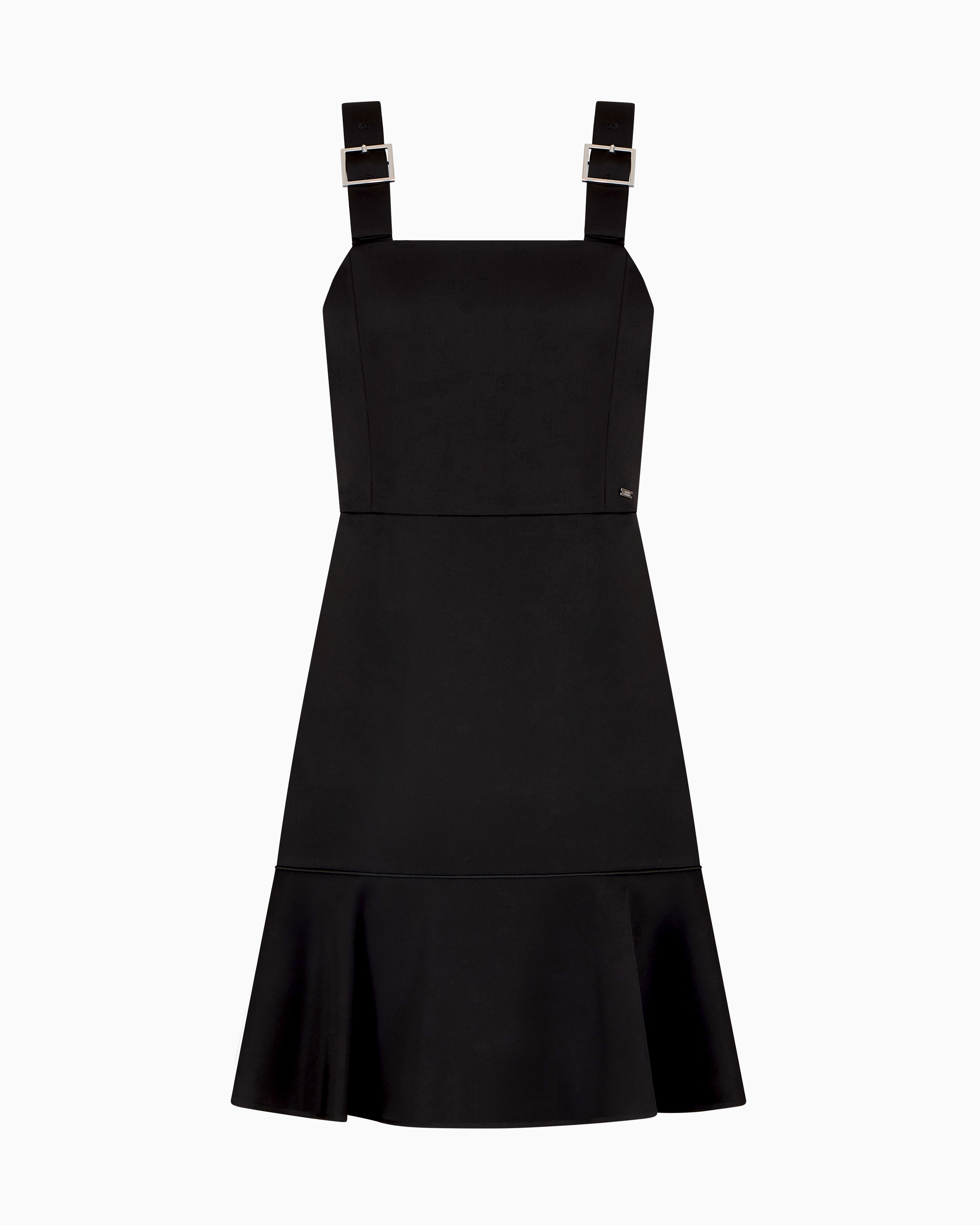 Armani Exchange - Short dress matte satin fabric, Woman, Black, Size: