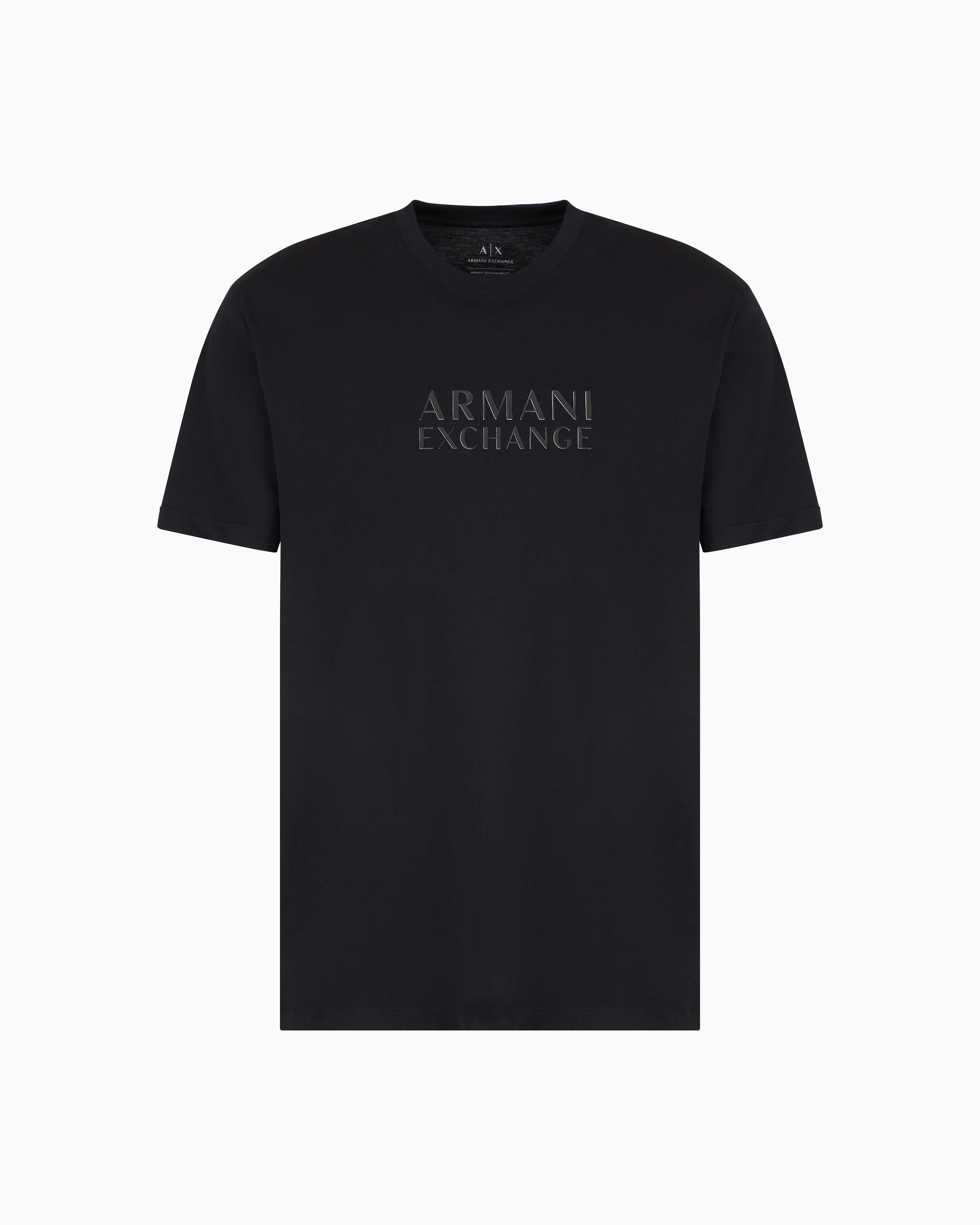 Armani Exchange - Regular fit T-shirt with ASV logo, Man, Black, Size: