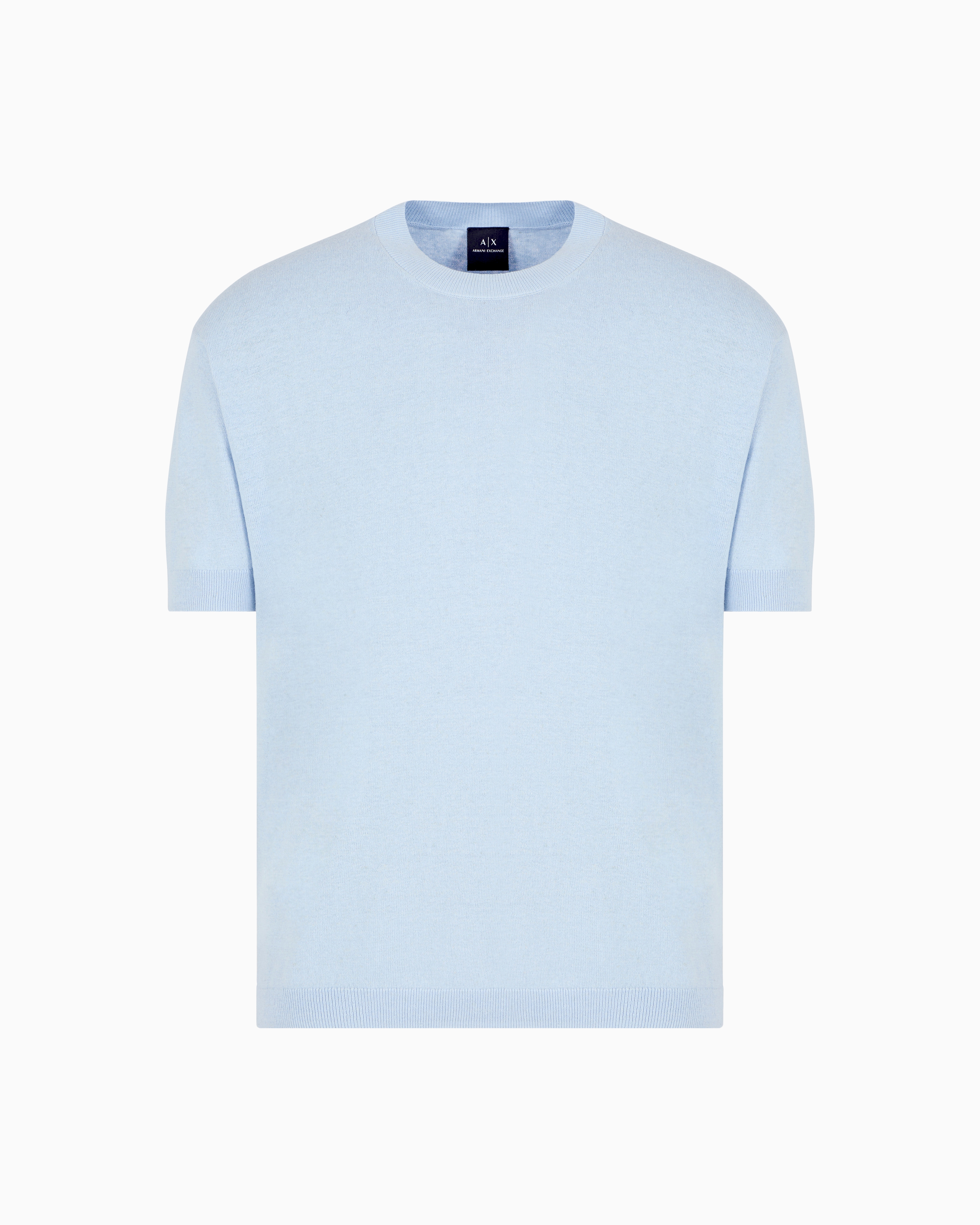 Armani Exchange - Knitted Tops, Man, Light Blue, Size: