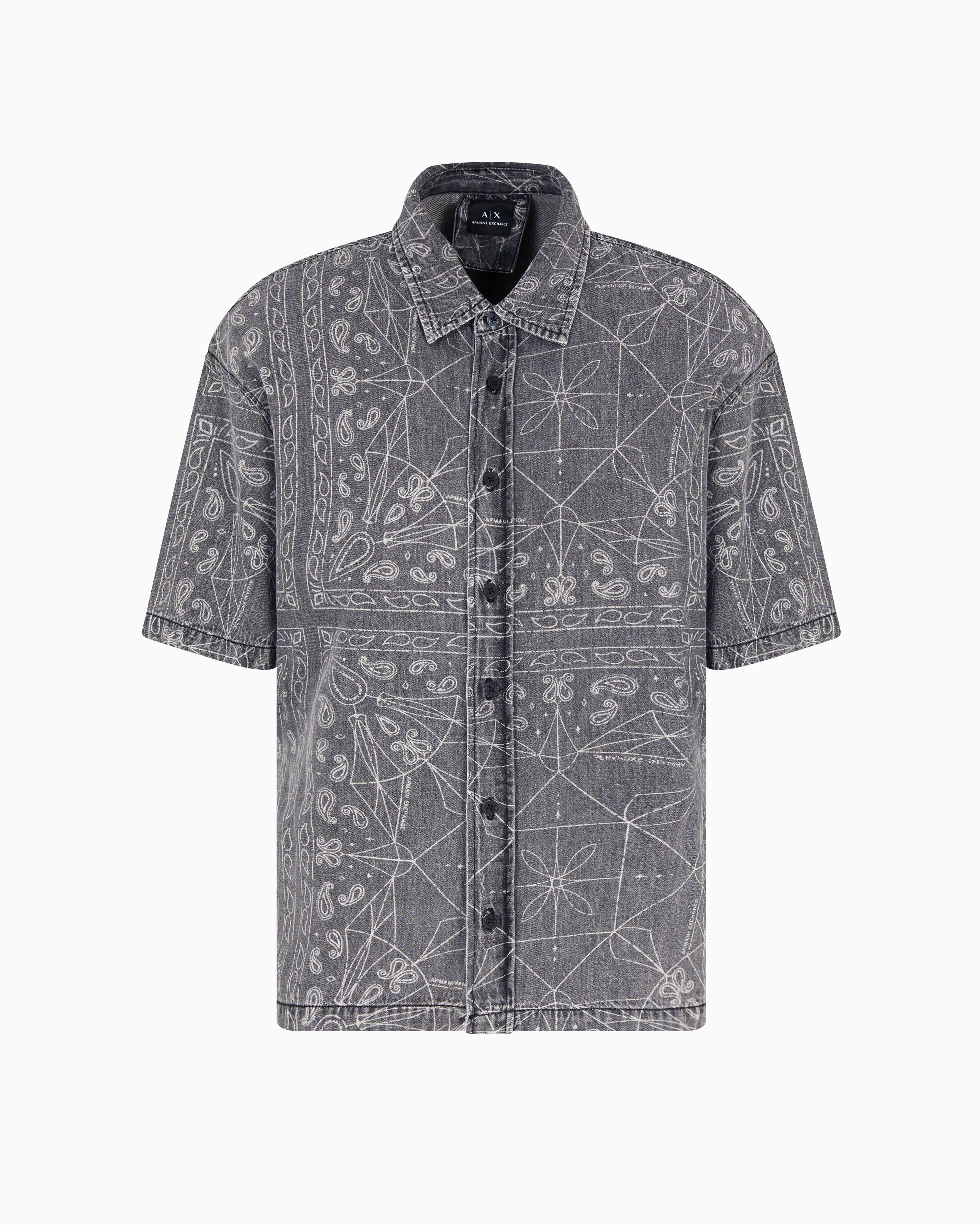 Regular fit shirt with kaleidoscope print | Armani Exchange