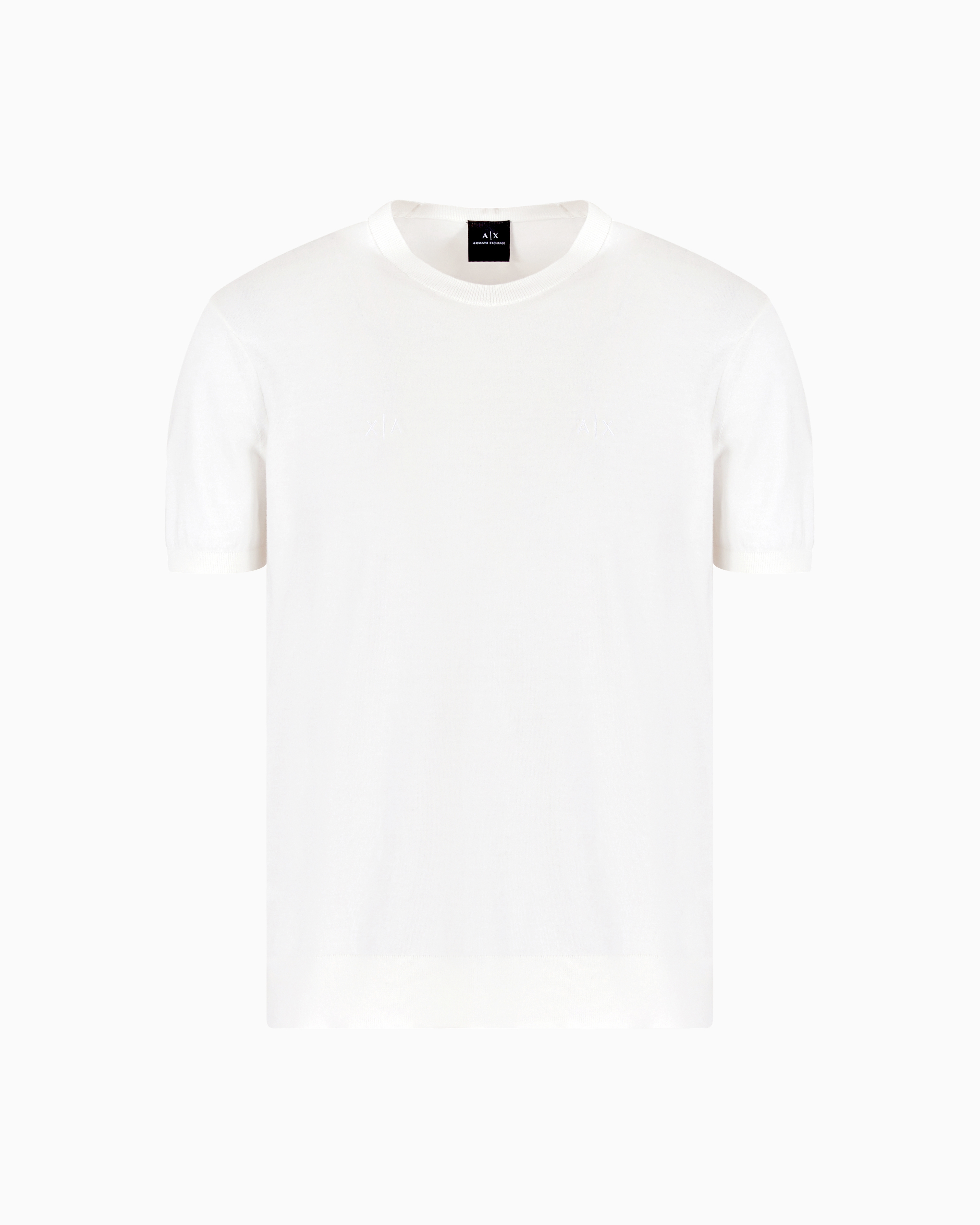★関税込み★ GIORGIO ARMANI WHITE VISCOSE T-SHIRT Slim fit T-shirt in Pima cotton jersey | Armani Exchange