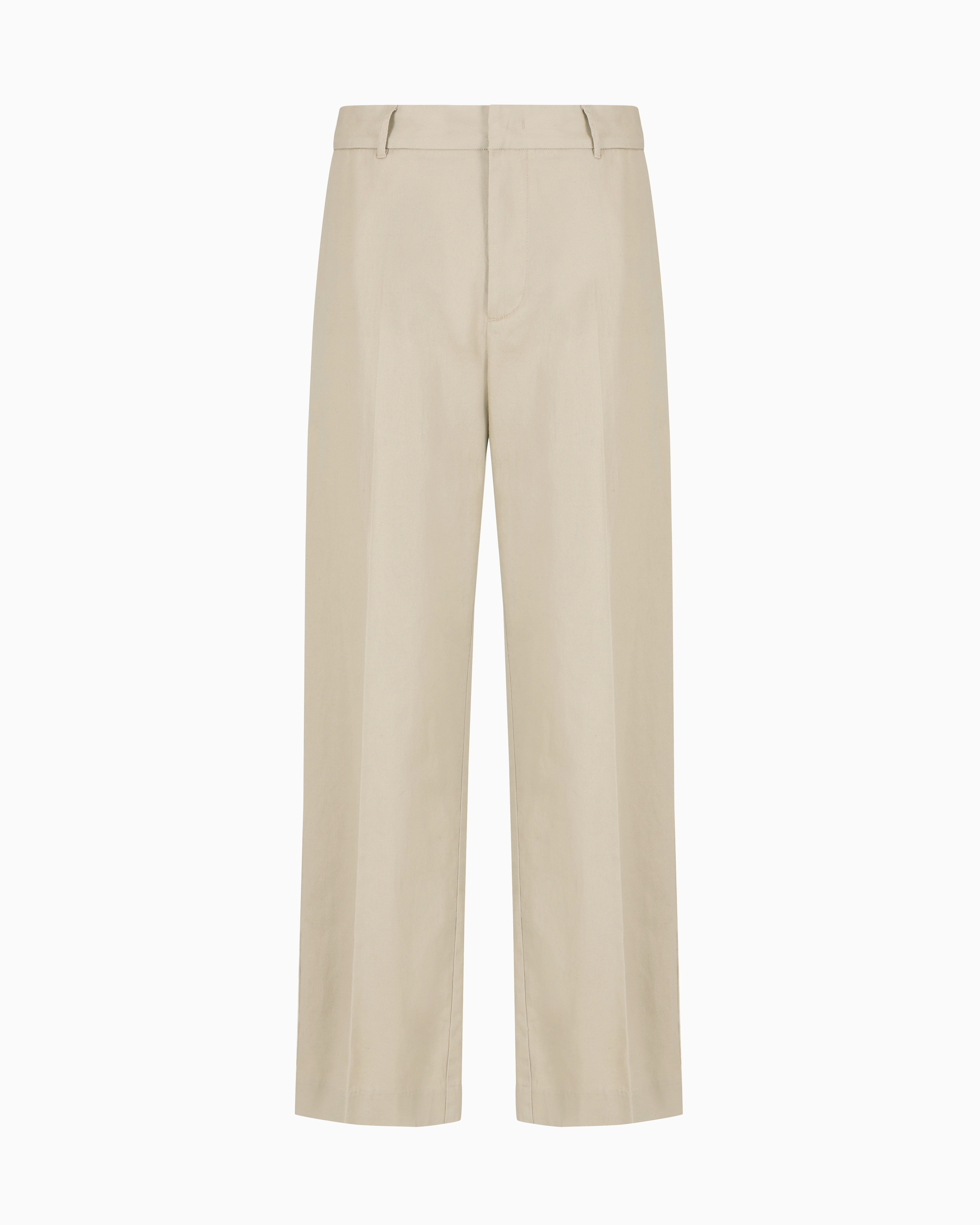 Armani Exchange - Oversized cotton twill trousers, Man, Beige, Size: