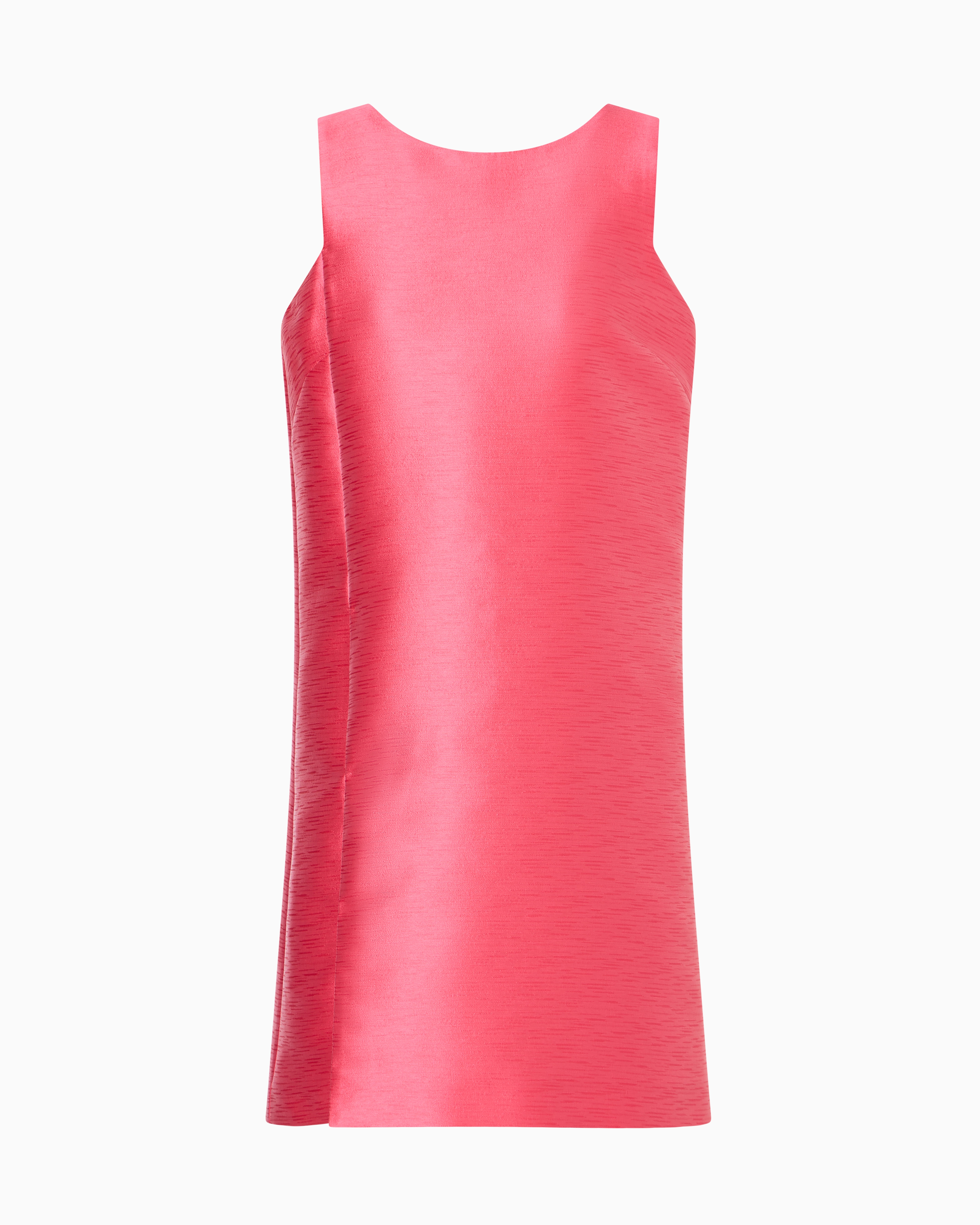 Emporio Armani Short Dress In Shantung-effect Fabric