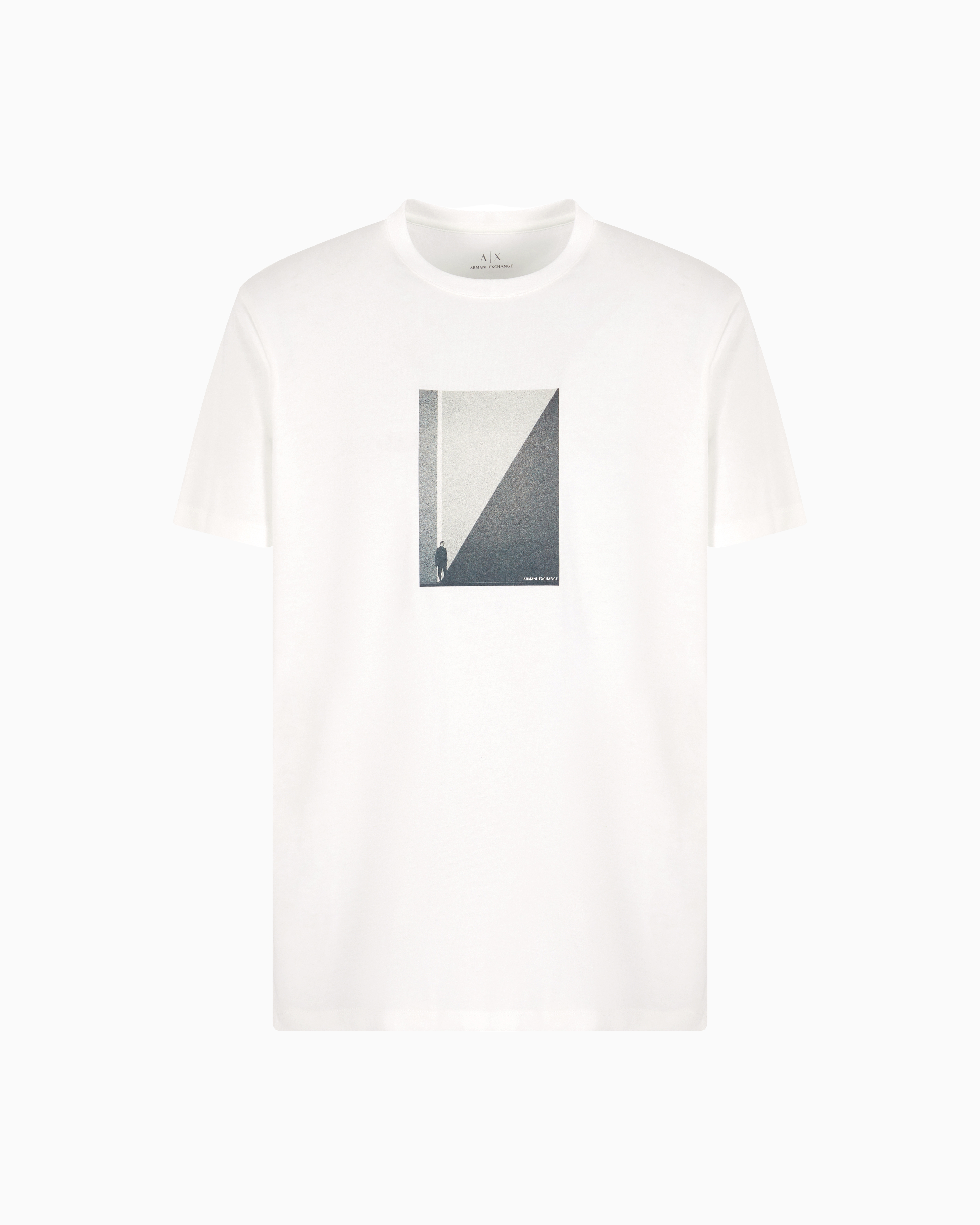 Armani Exchange - Regular fit T-shirt with photo print, Man, White, Size: