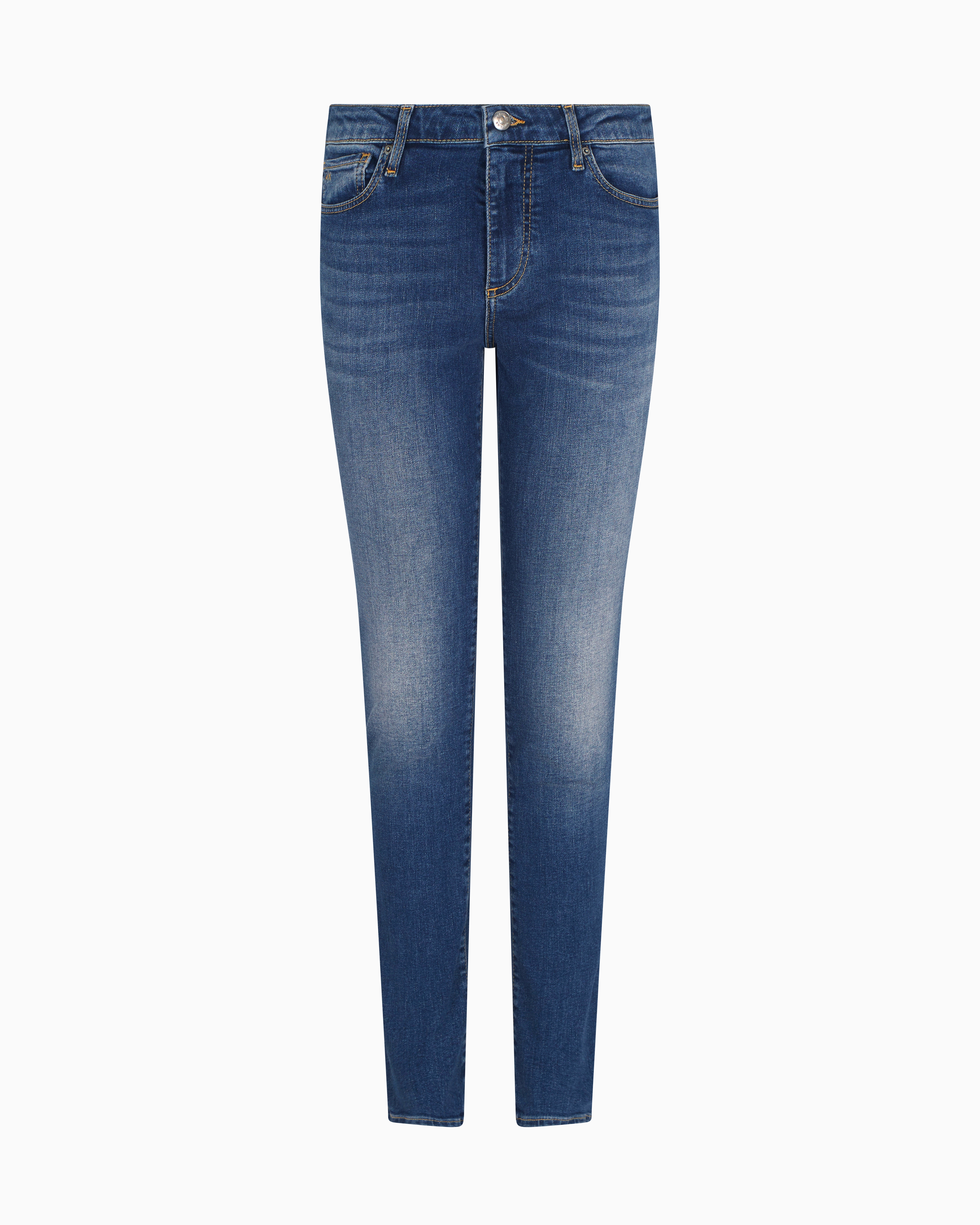 Armani Exchange Blue J01 Super Skinny Jeans With Chinese New Year Embroidery 28_R