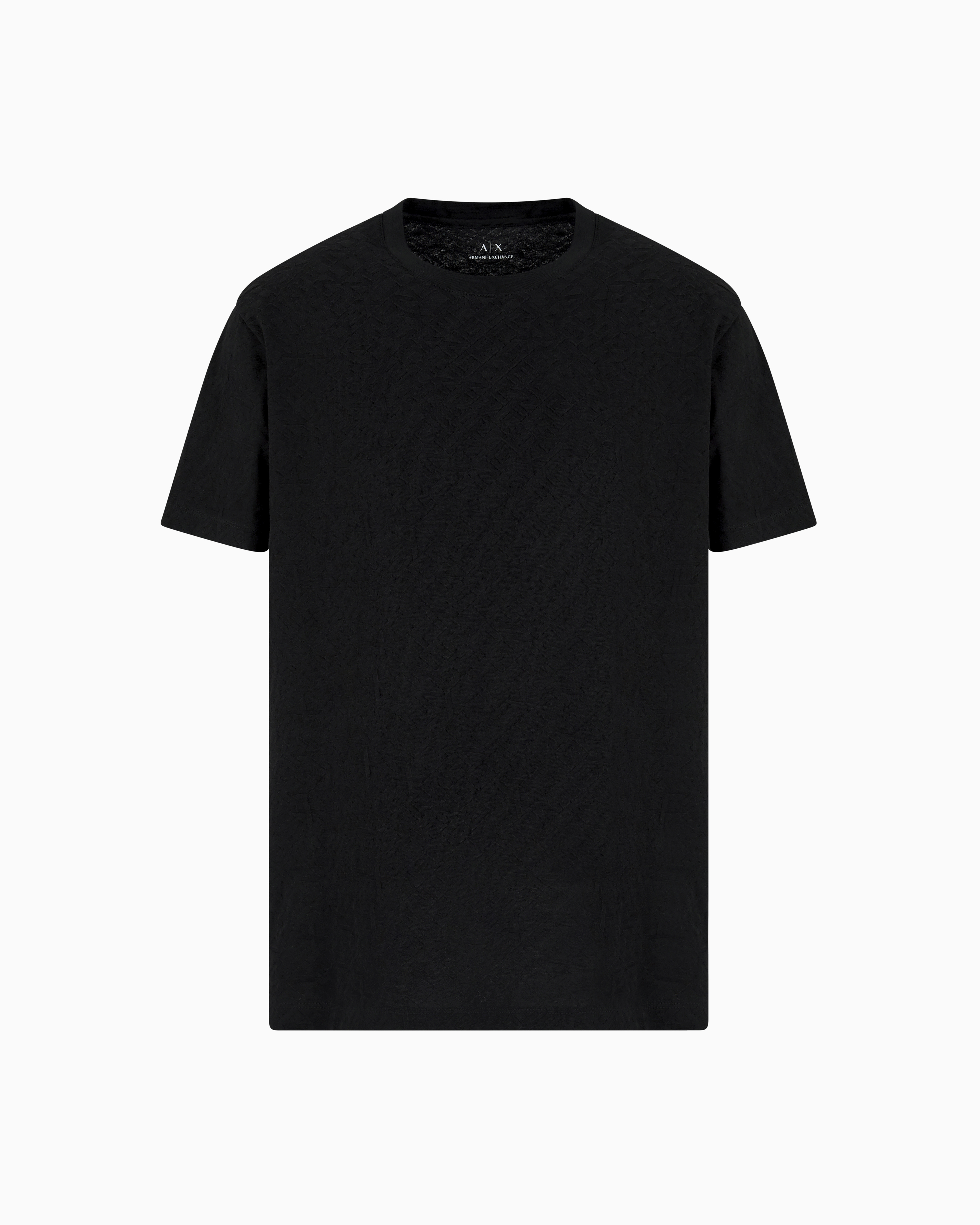 Armani Exchange - Mercerized cotton basic t-shirt, Man, Black, Size: