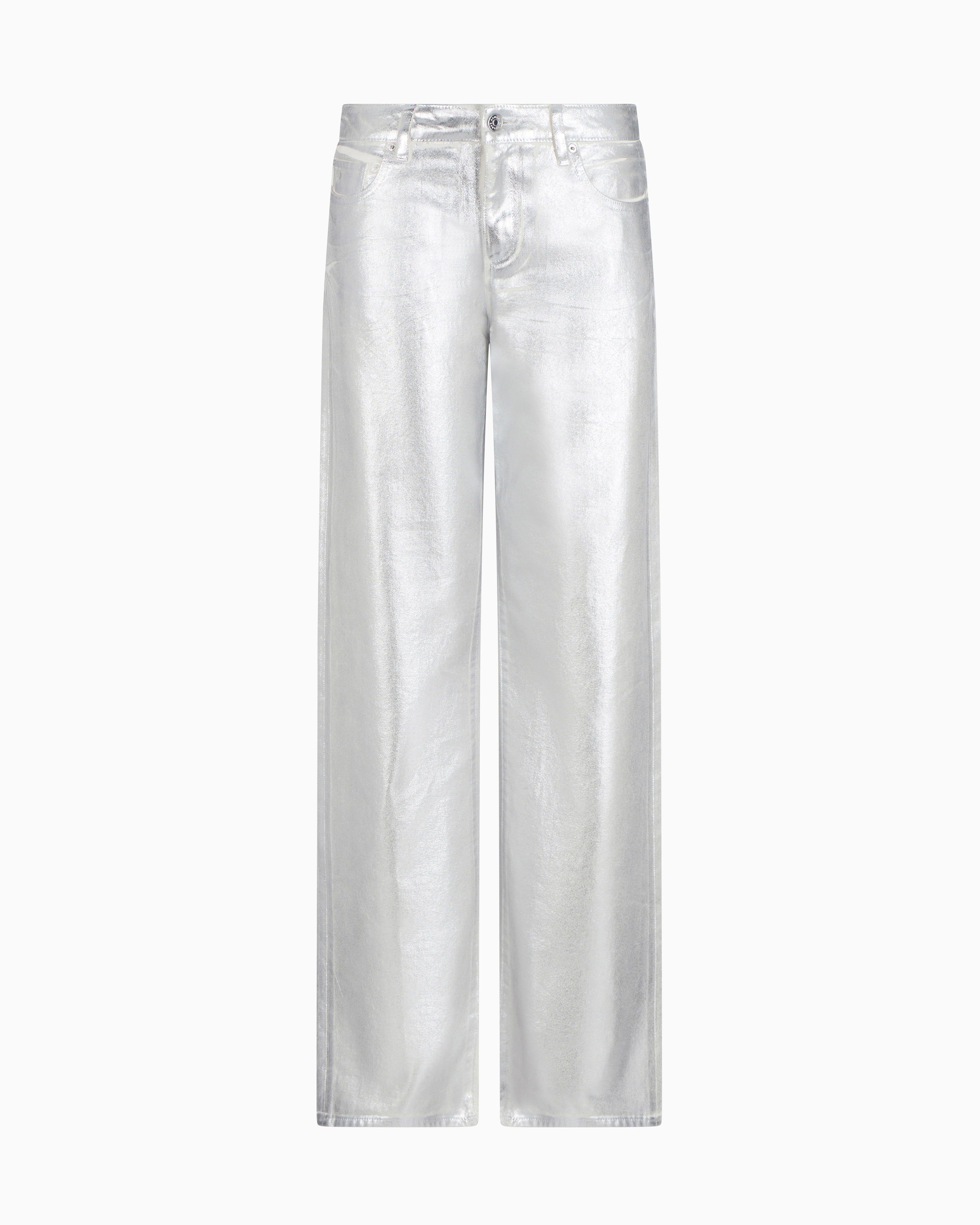 パンツ ARMANI EXCHANGE Woman Pants Silver XW000139AF10839 M8047 ARMANI EXCHANGE Women's wide leg cargo trousers in silver