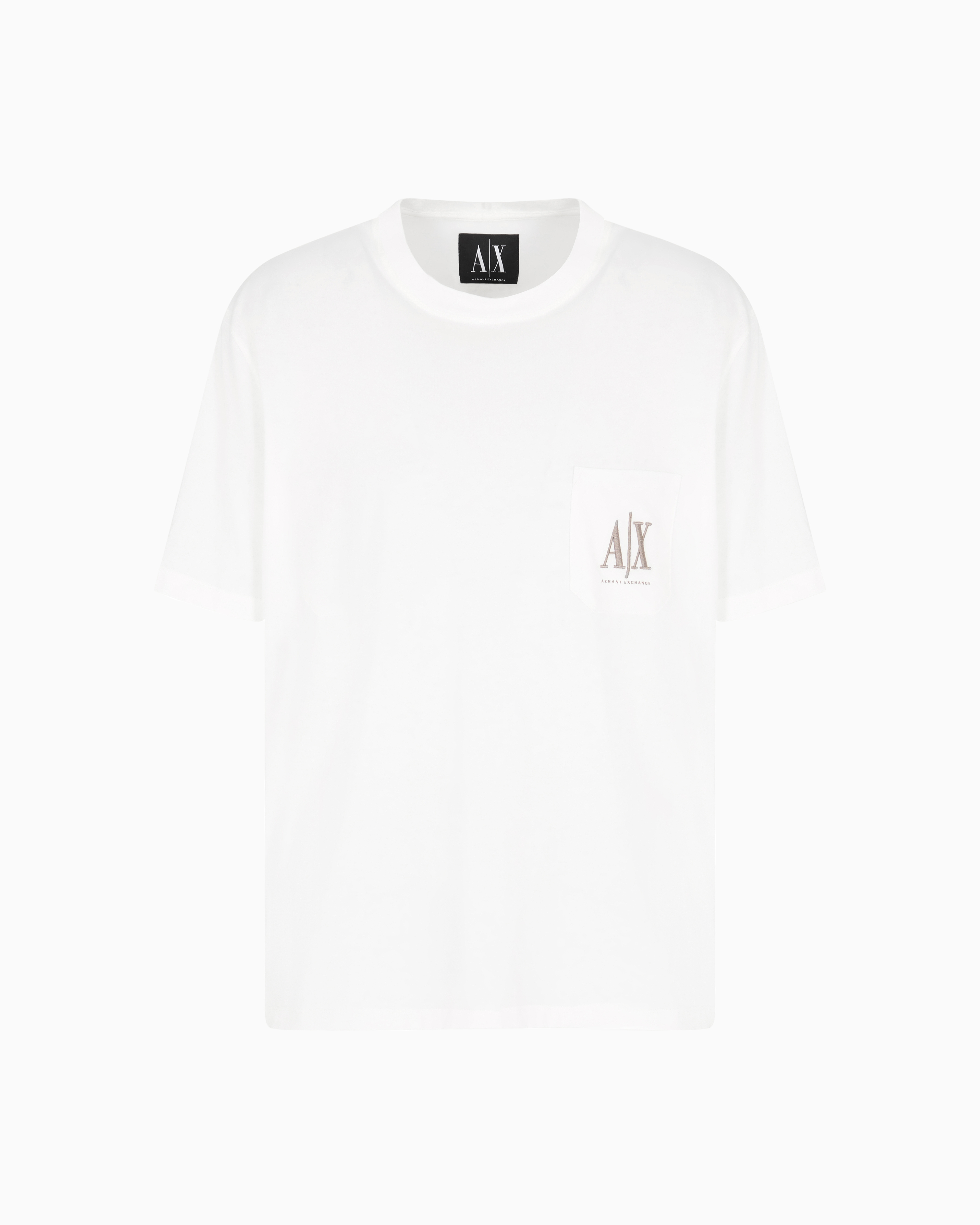Armani Exchange White Regular Fit T-Shirt With Pocket And Logo Large