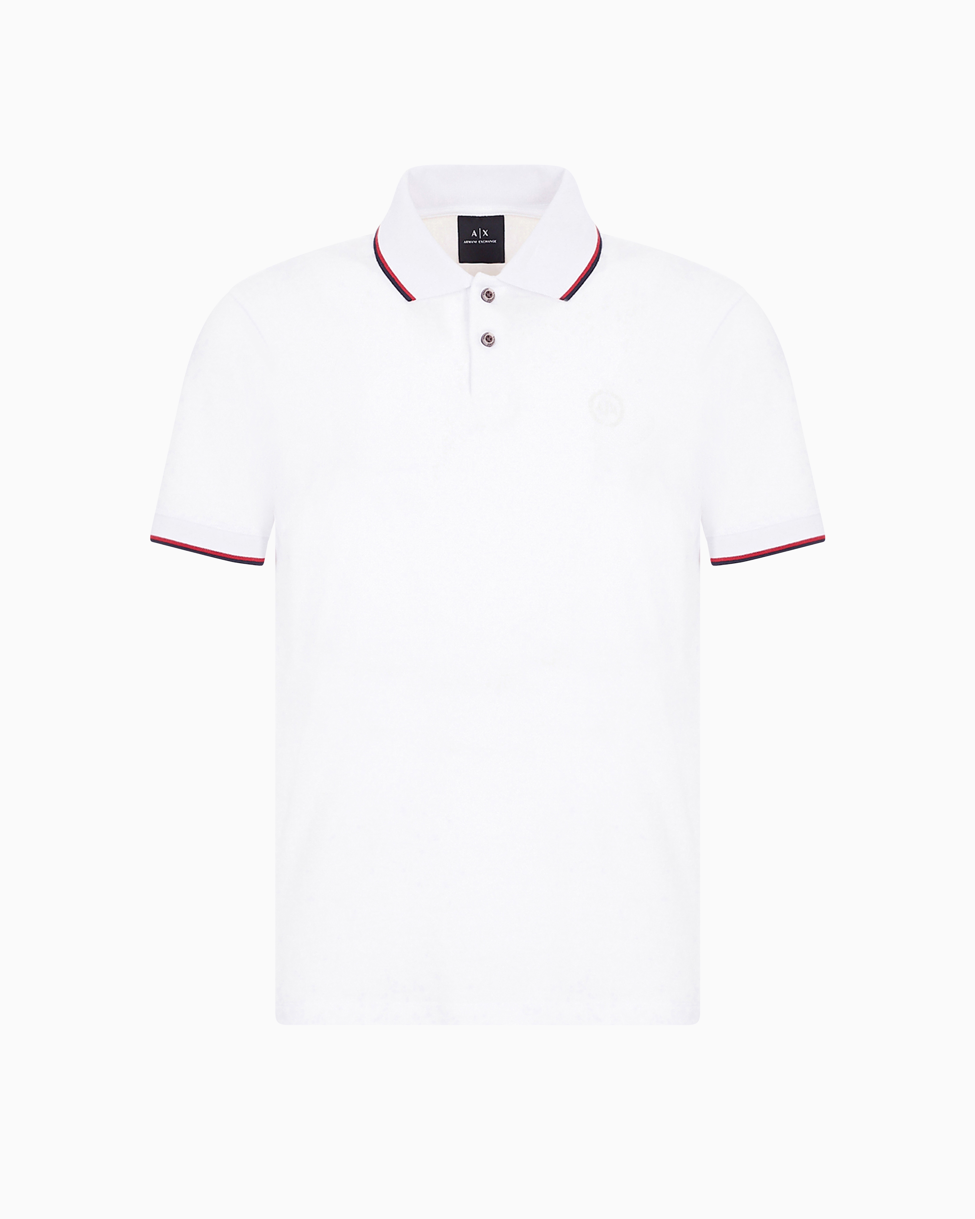 Armani Exchange - Piquet polo with contrasting details, Man, White, Size: