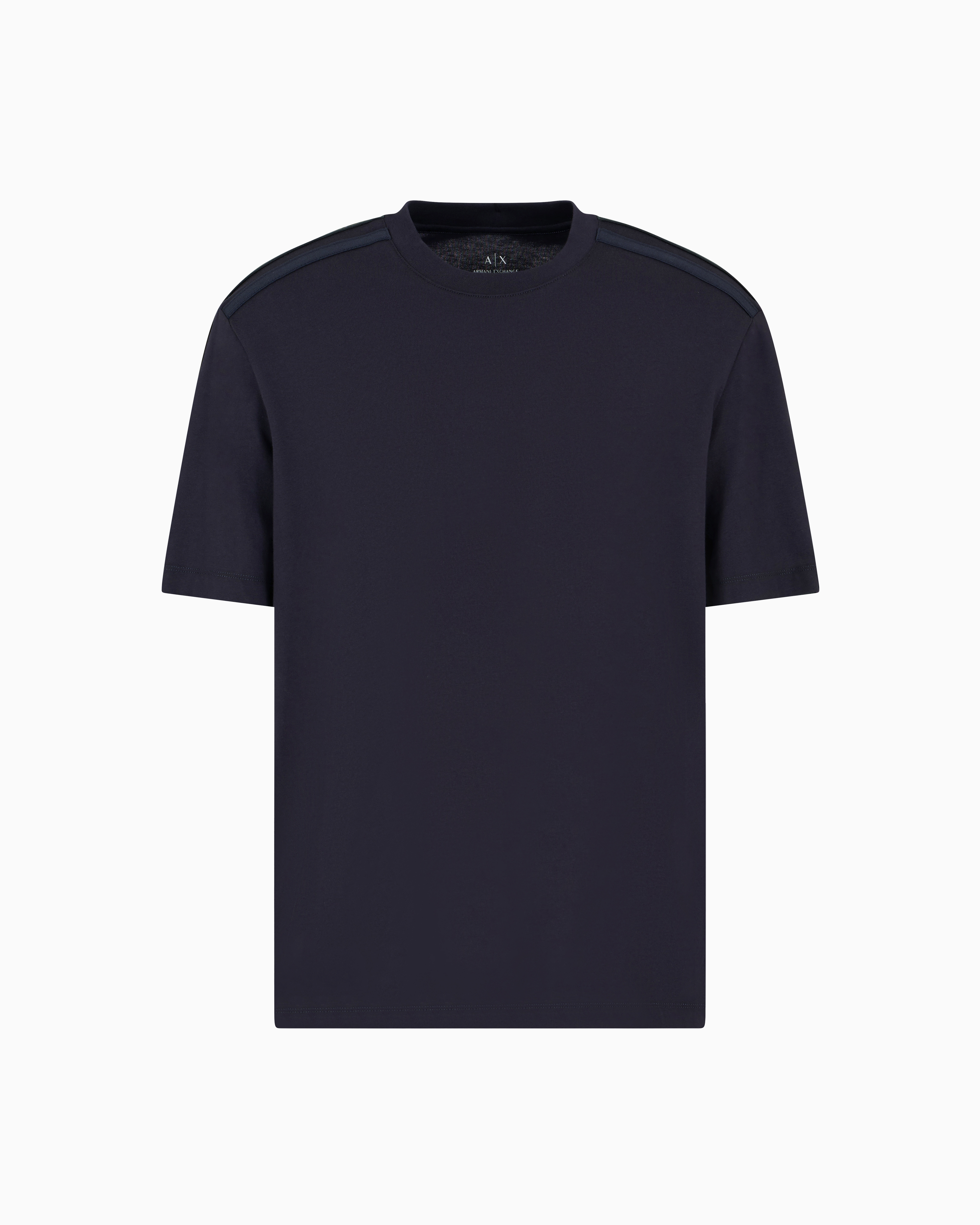 Armani Exchange -  Regular fit T-shirt with logo bands, Man, Navy_blue, Size:
