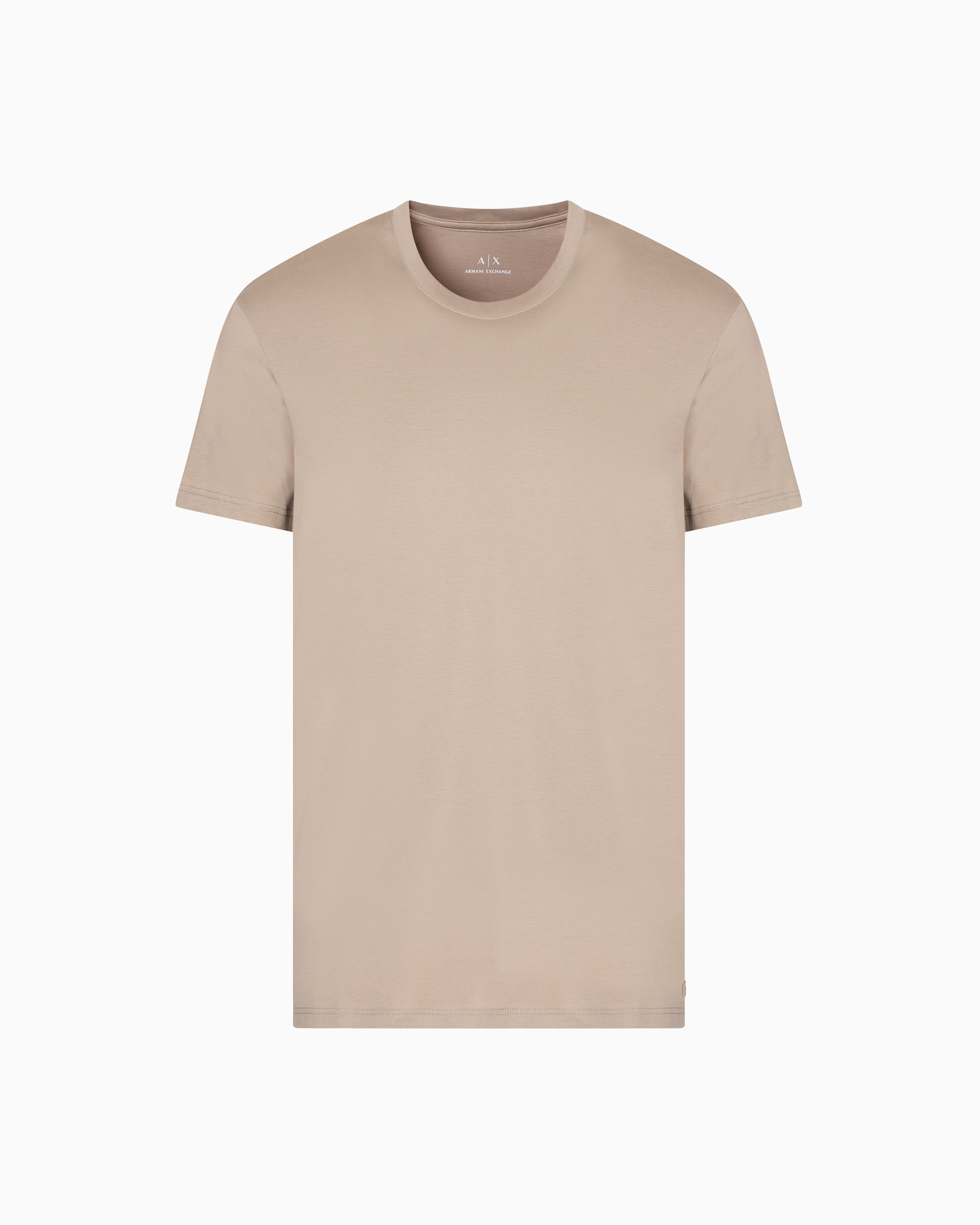 Tシャツ・カットソー ARMANI EXCHANGE Men T-shirt Beige XM000555AF10358 U0009 Regular fit T-shirt with maxi logo | Armani Exchange