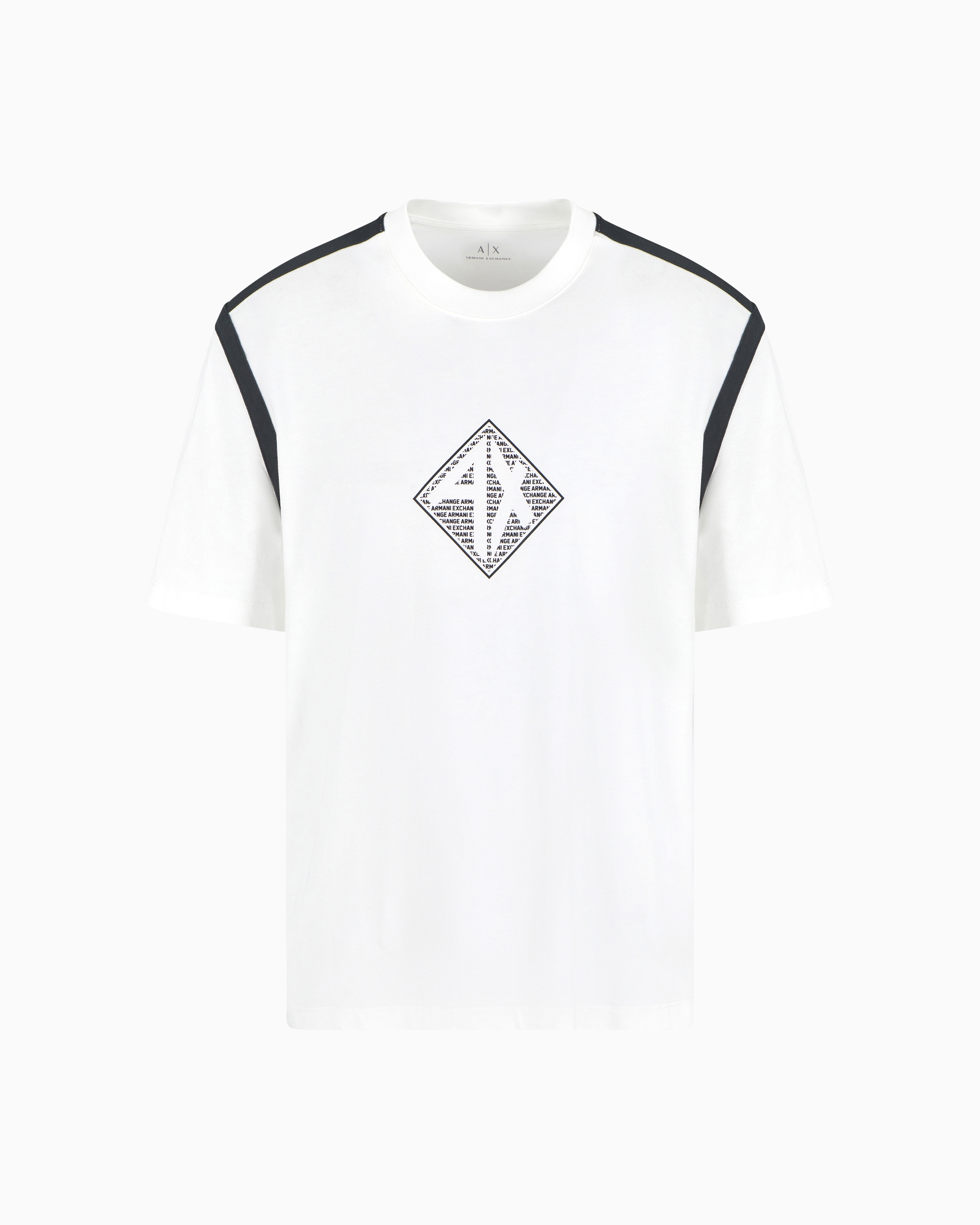 Armani Exchange - Regular fit T-shirt with logo print, Man, White, Size: