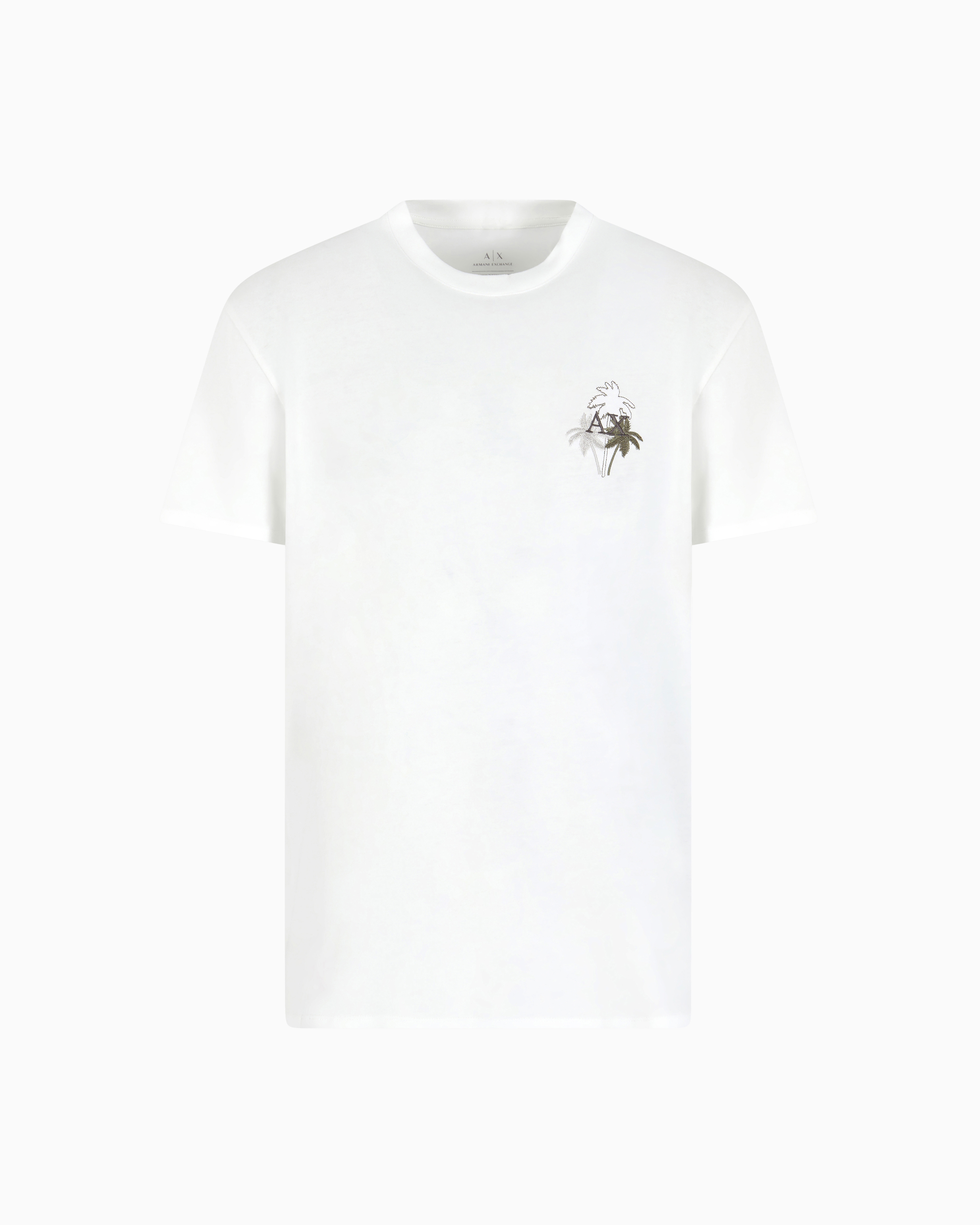 Armani Exchange - Regular fit T-shirt with print on the chest, Man, White, Size: