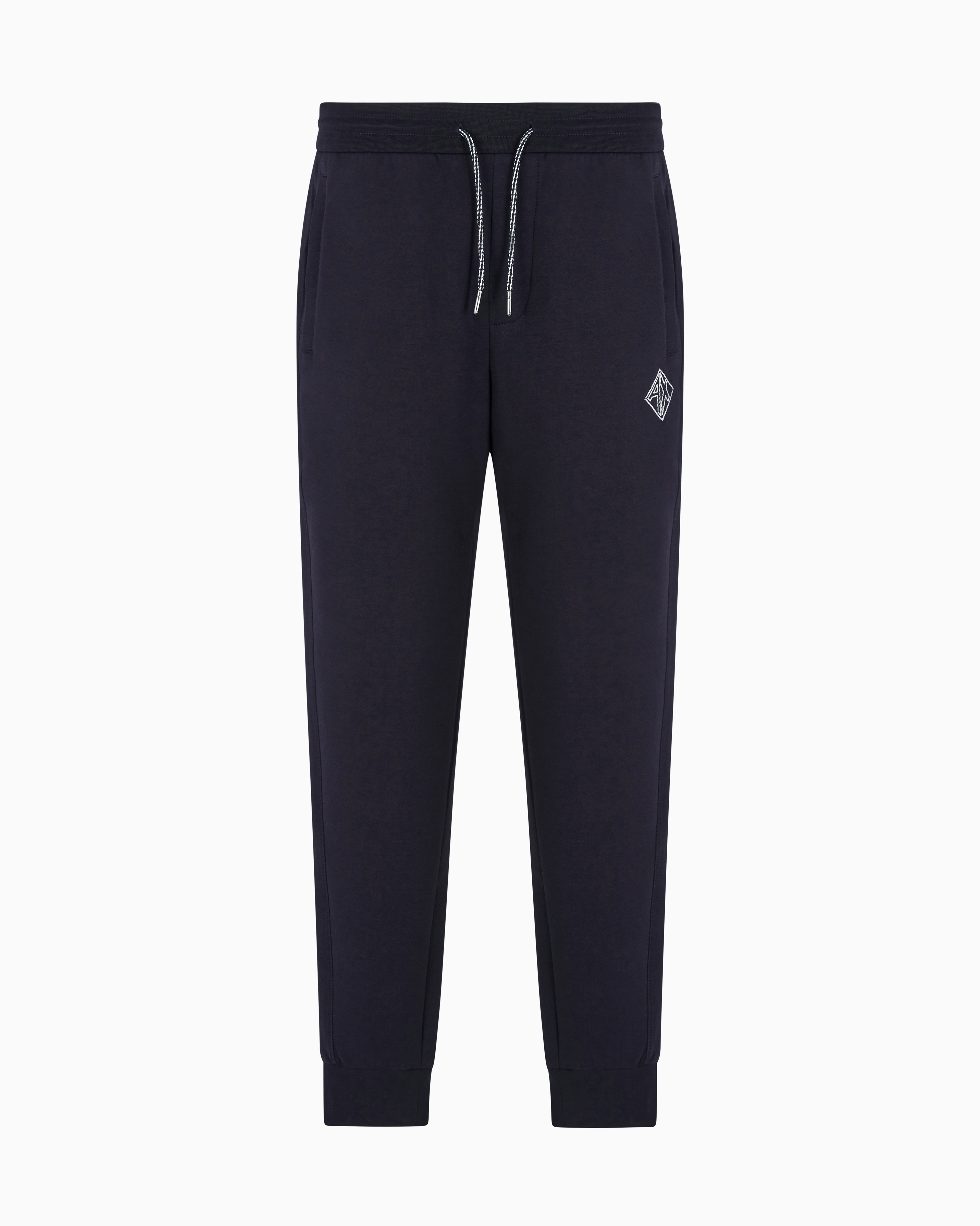 Armani Exchange - Jogger pants sweatshirt with contrasting inserts, Man, Navy Blue, Size:
