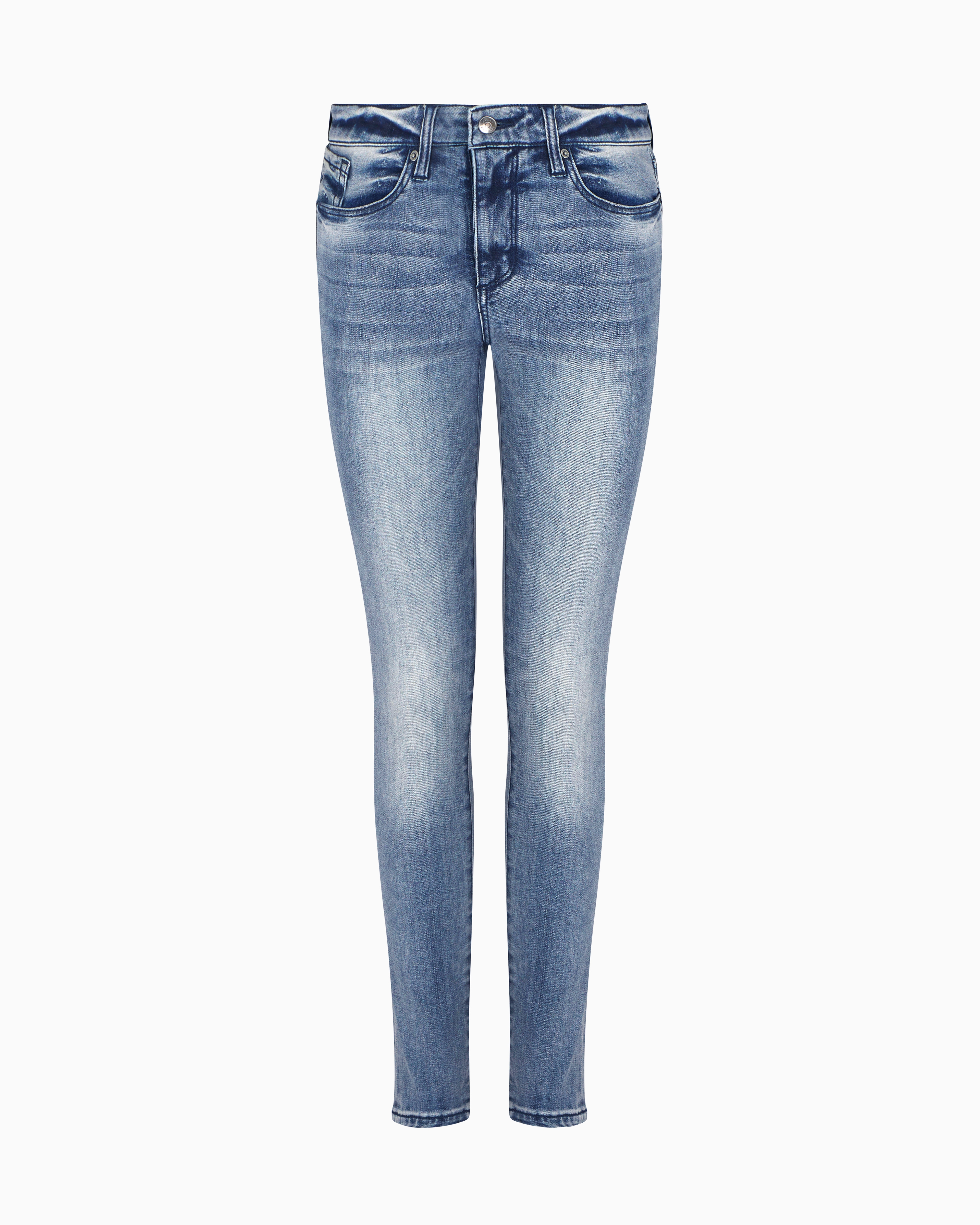 Armani Exchange - J69 super skinny jeans stretch denim, Woman, Blue, Size: