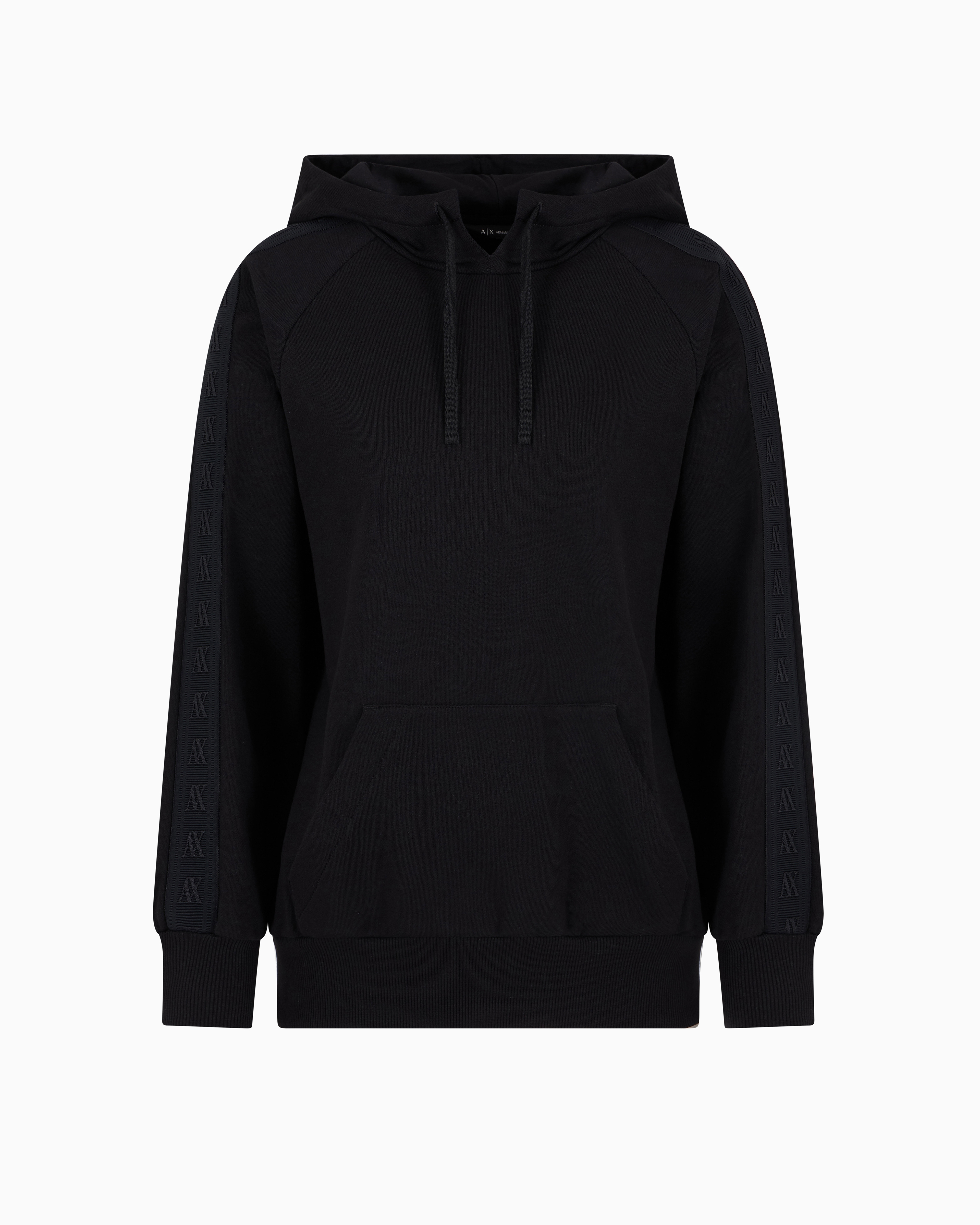 Armani Exchange - Oversized hoodie with logo, Woman, Black, Size: