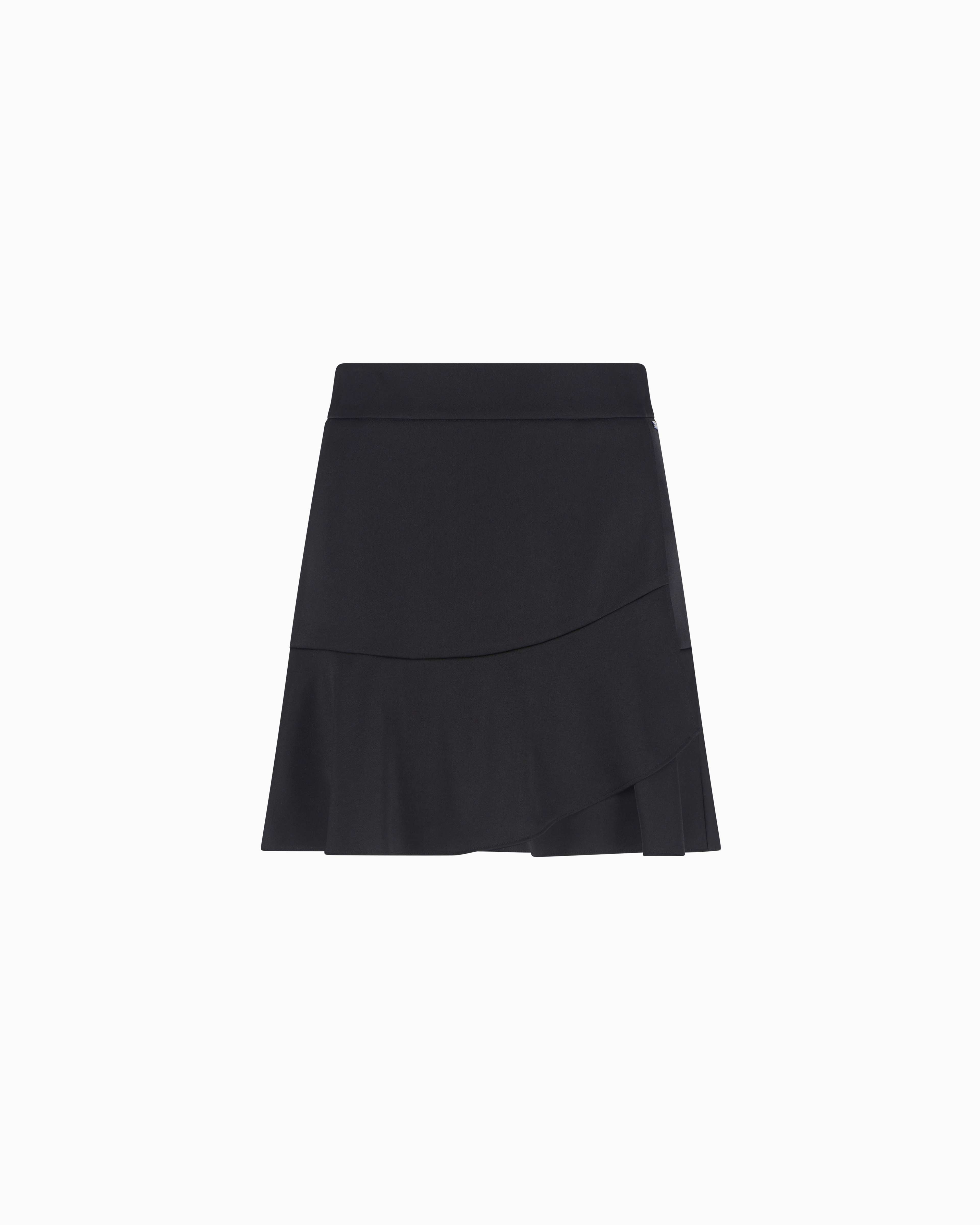 Armani Exchange - Mini skirt matte satin fabric, Woman, Black, Size: