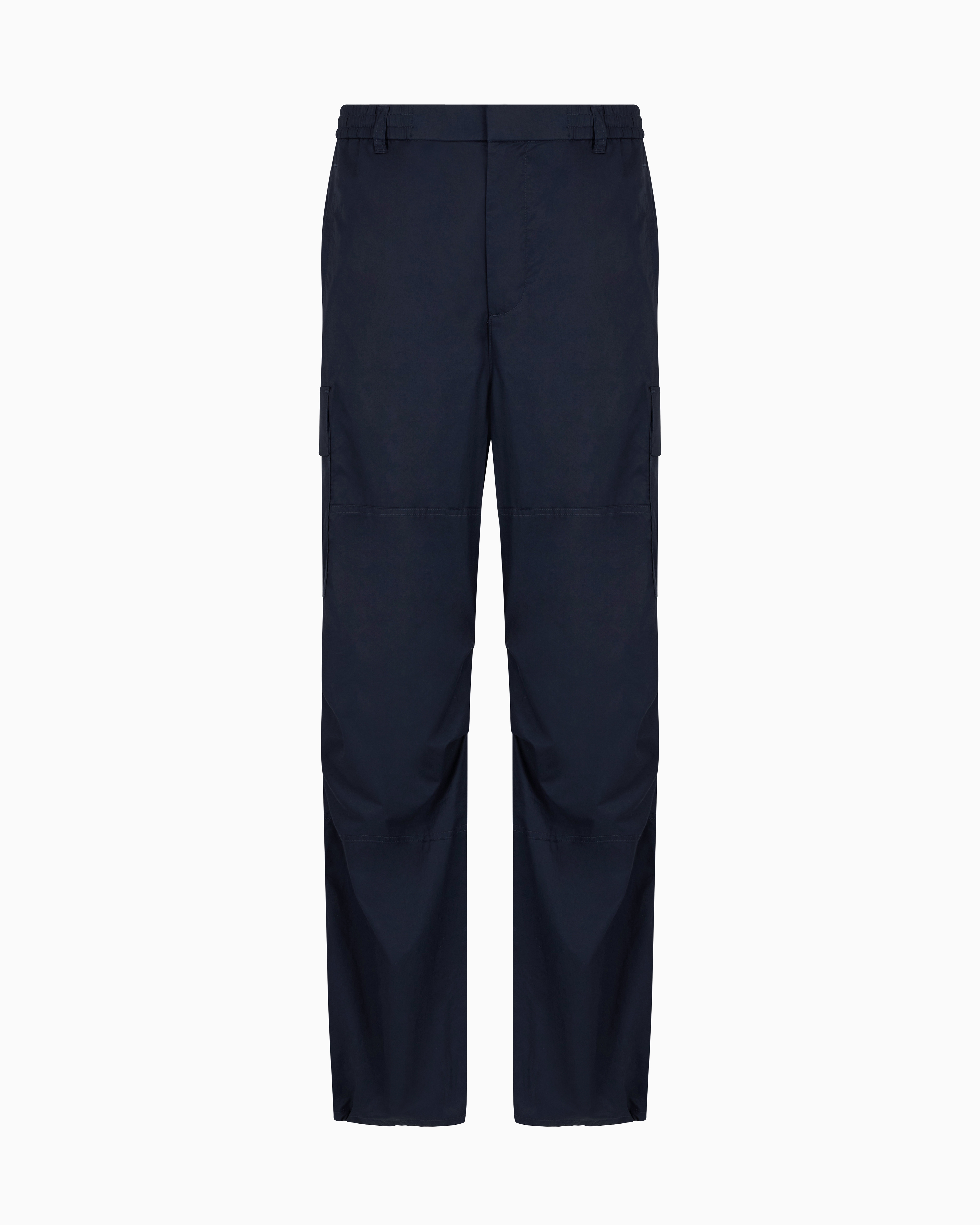 Armani Exchange -  Oversized cargo trousers cotton twill, Man, Navy Blue, Size: